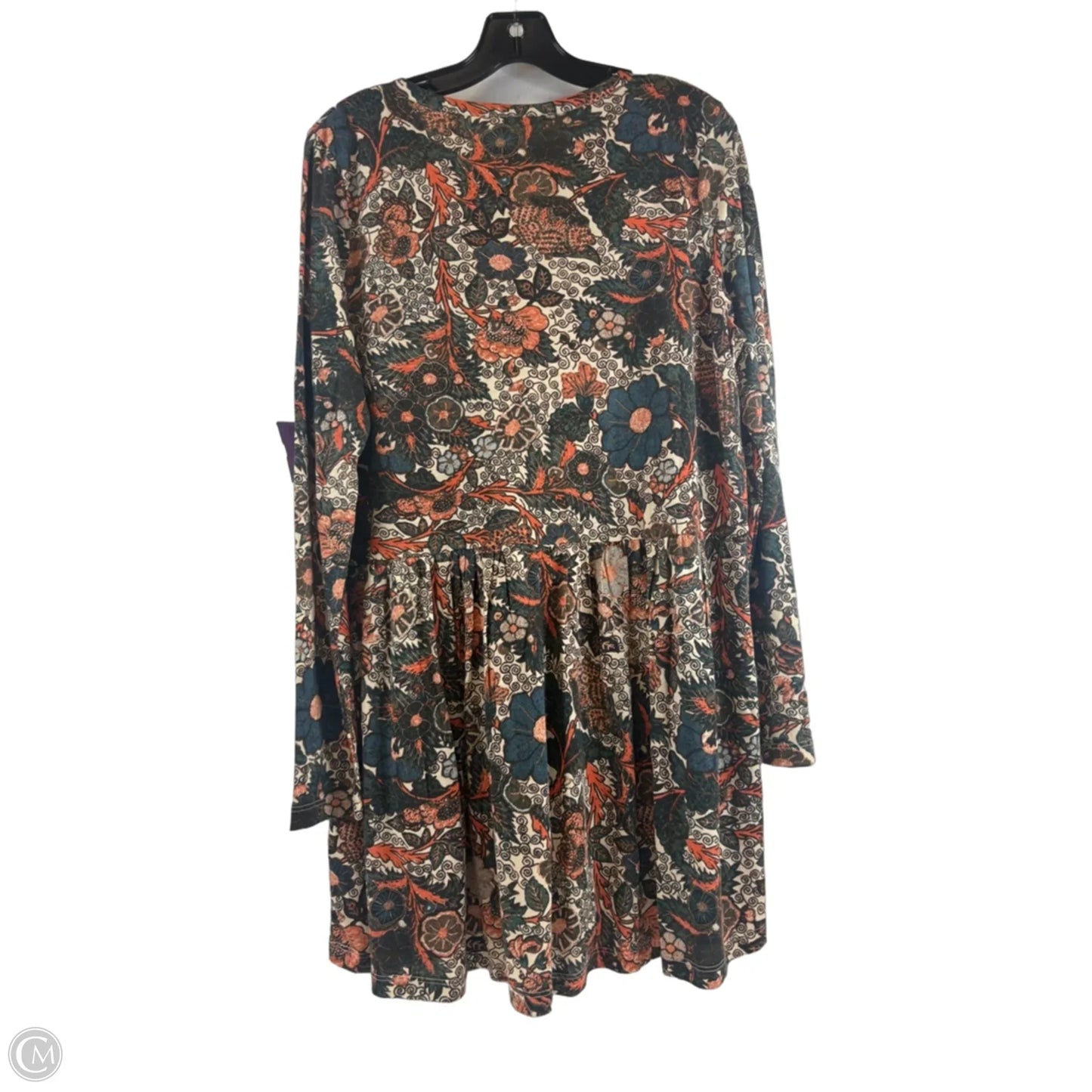 Tunic Long Sleeve By Peruvian Connection In Blue & Orange, Size: S