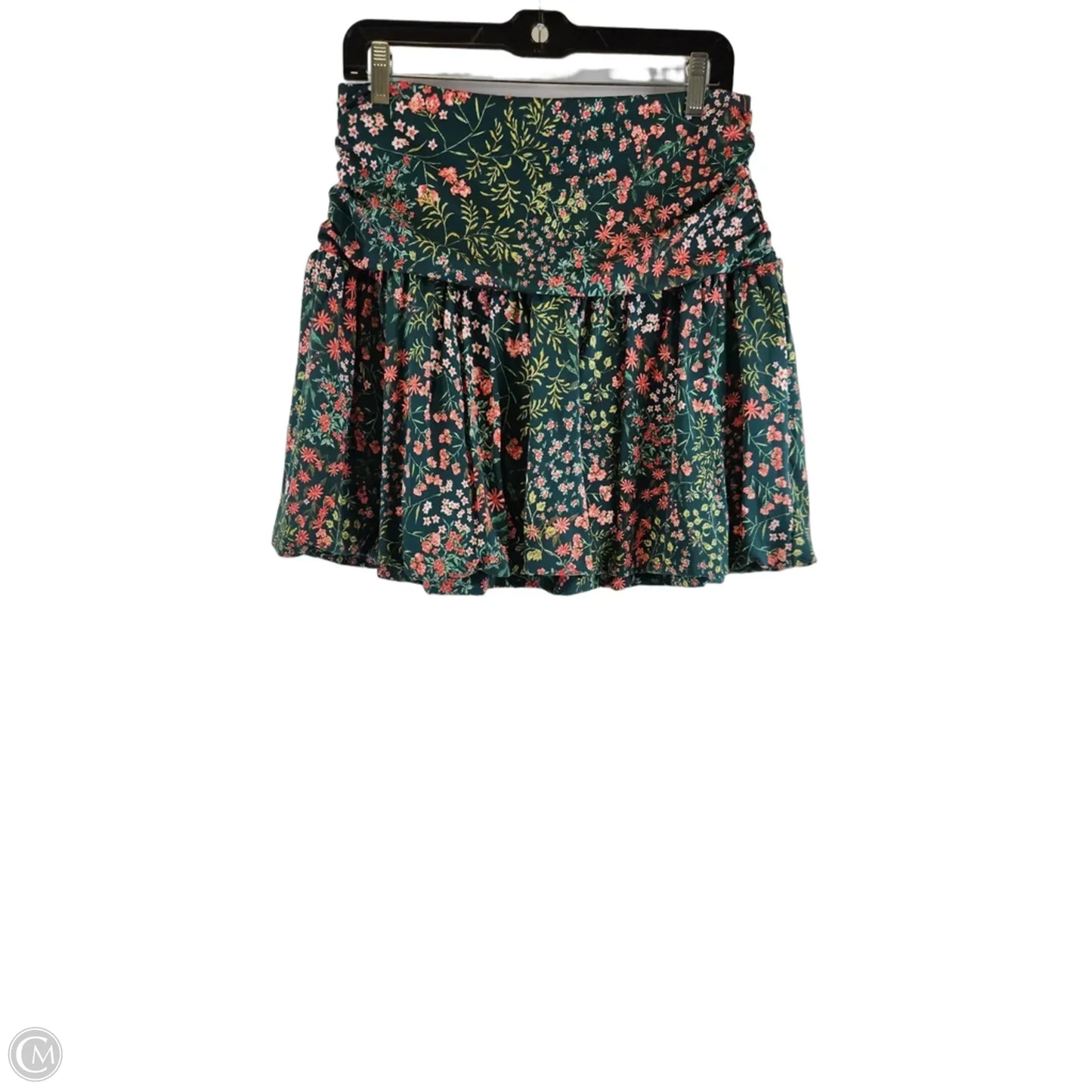 Skirt Midi By Loft In Green & Pink, Size: 8
