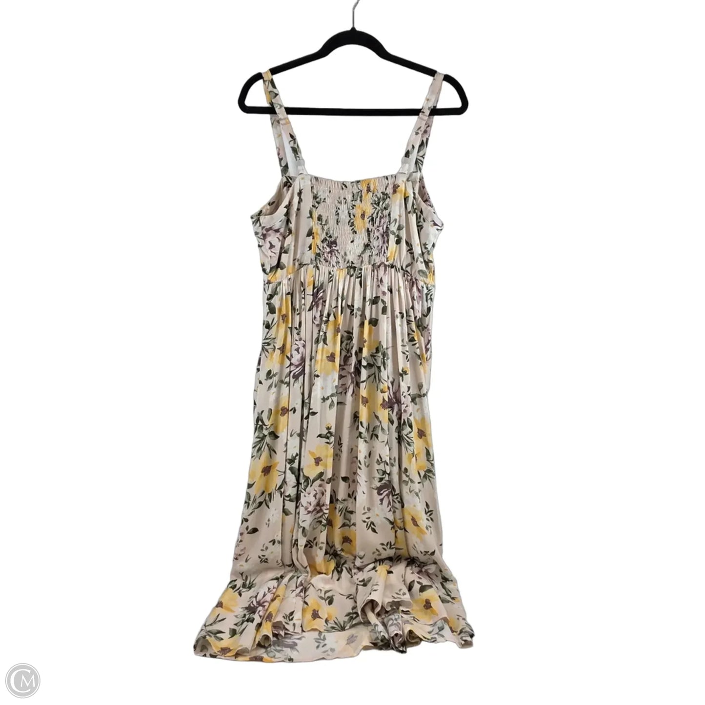 Dress Casual Midi By Torrid In Pink & Yellow, Size: L
