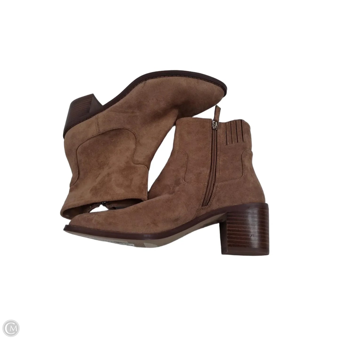 Boots Ankle Heels By J. Crew In Brown, Size: 9.5
