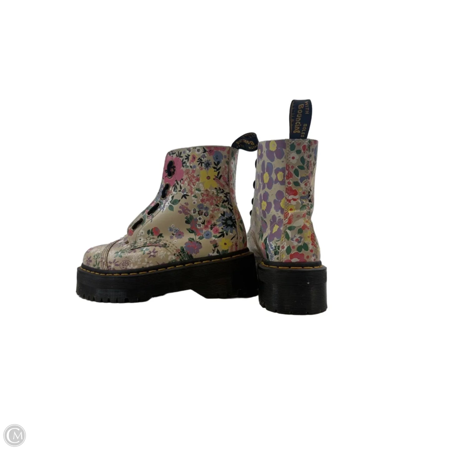 Boots Combat By Dr Martens In Floral Print, Size: 7