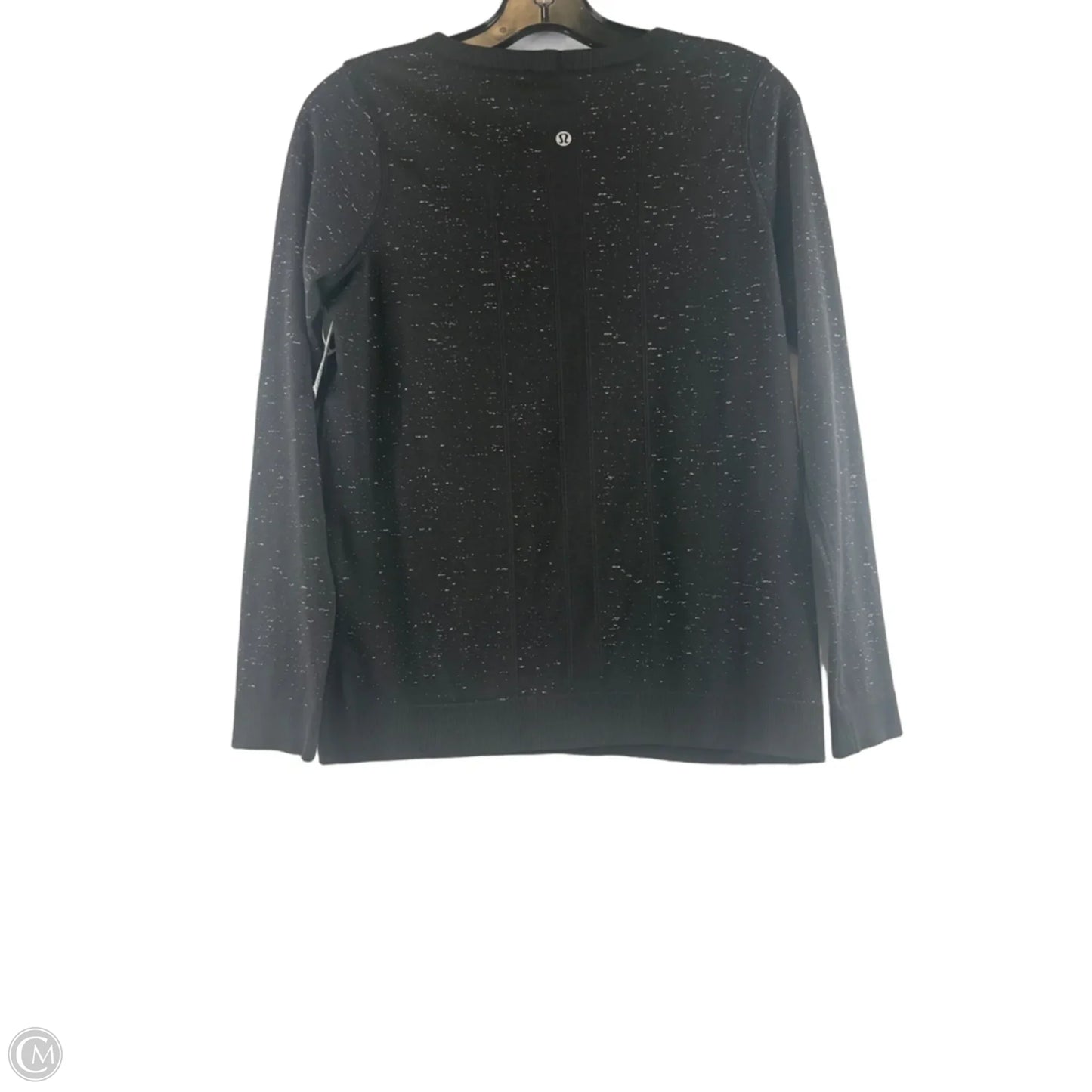 Athletic Top Long Sleeve Crewneck By Lululemon In Black & White, Size: M