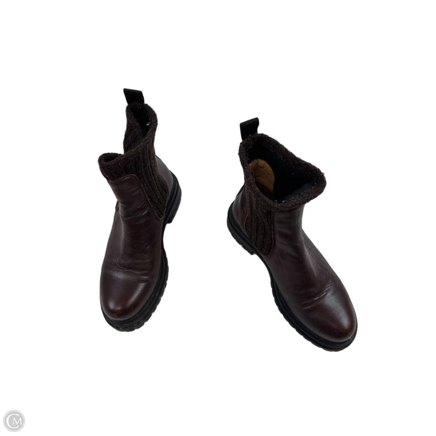 Boots Ankle Heels By Anthropologie In Brown, Size: 6.5