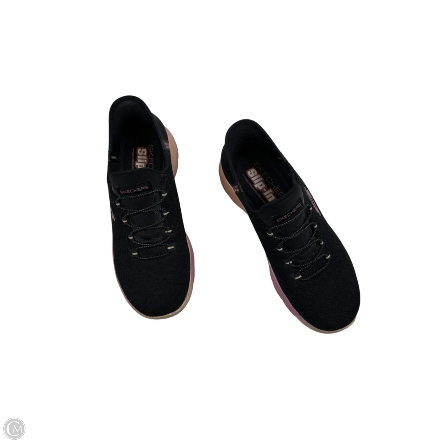 Shoes Athletic By Skechers In Black & Pink, Size: 7.5