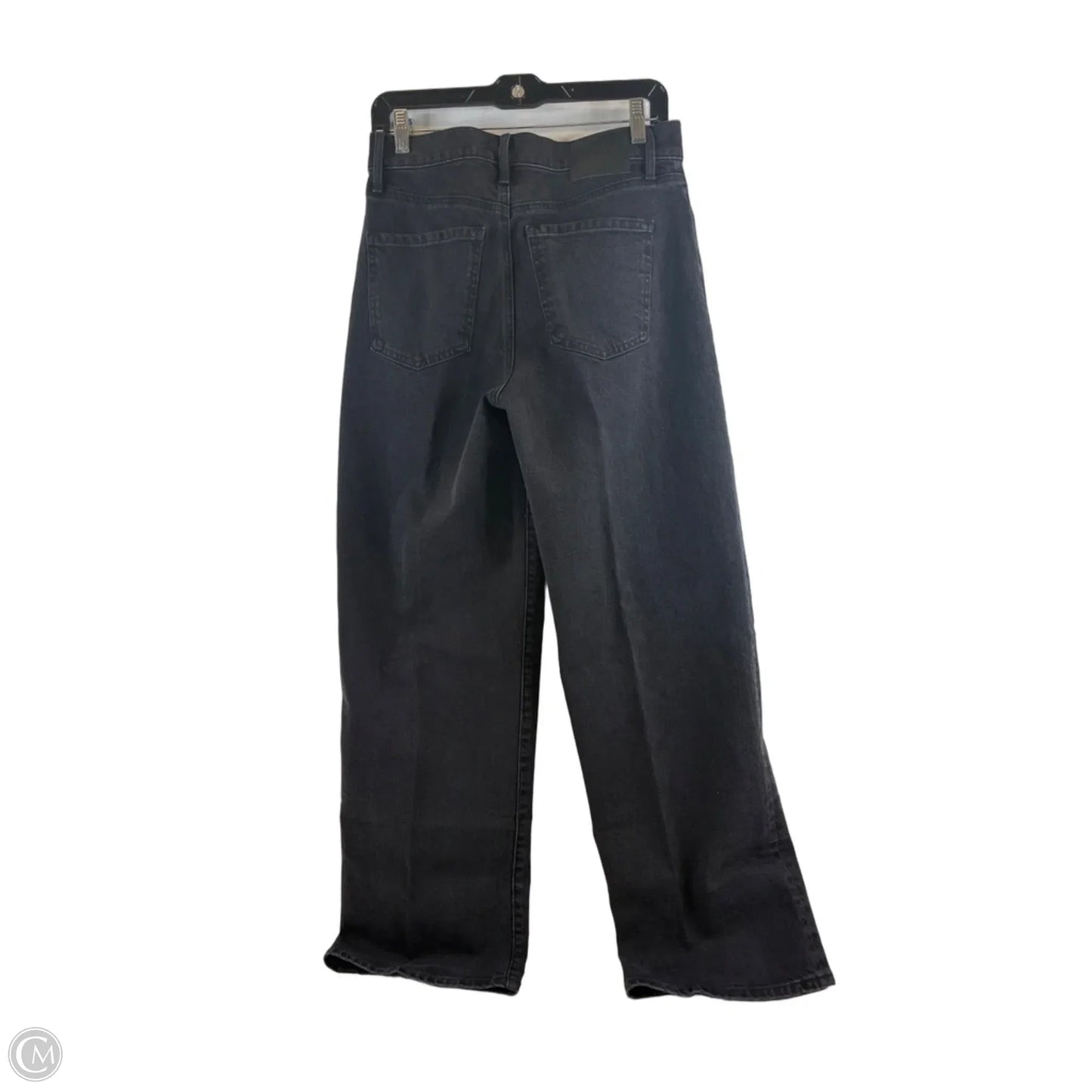 Jeans Wide Leg By Express In Black Denim, Size: 6