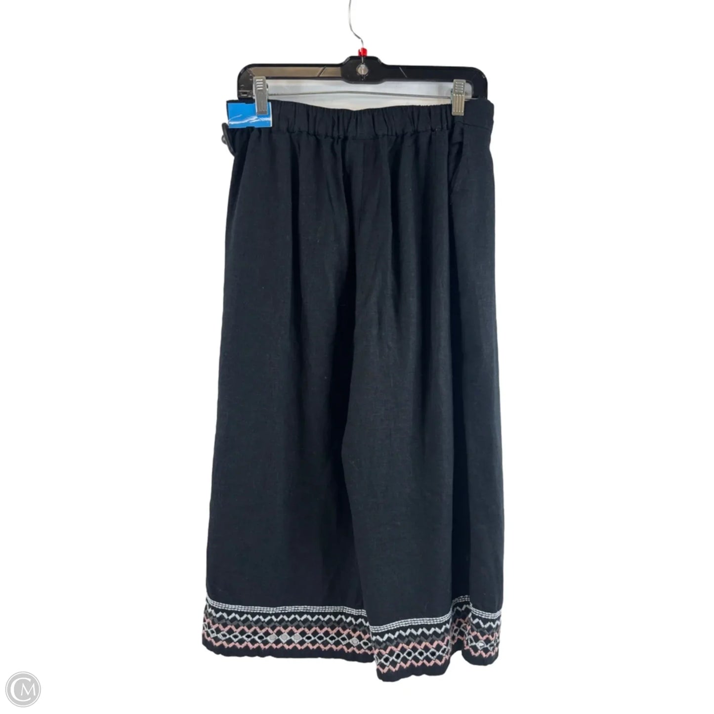 Pants Cropped By D&co. In Black & Purple, Size: 10p