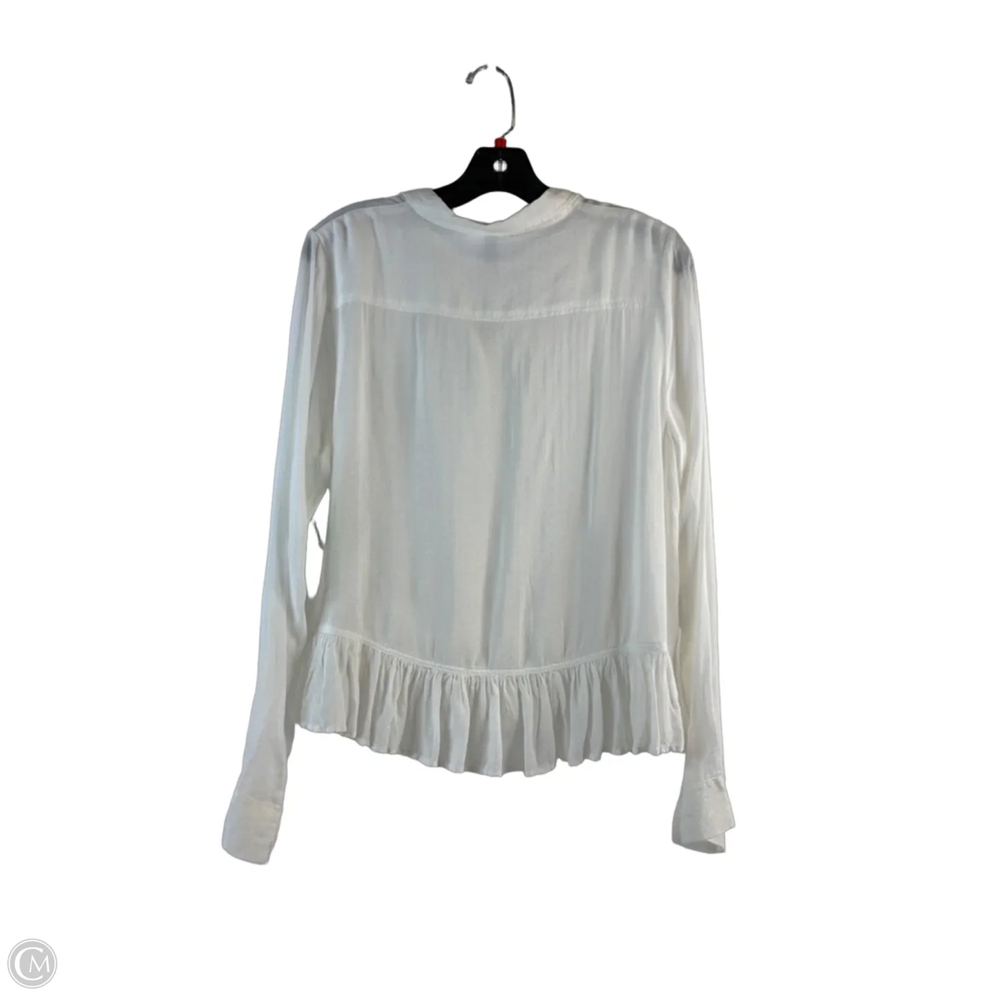 Top Long Sleeve By Divided In White, Size: L