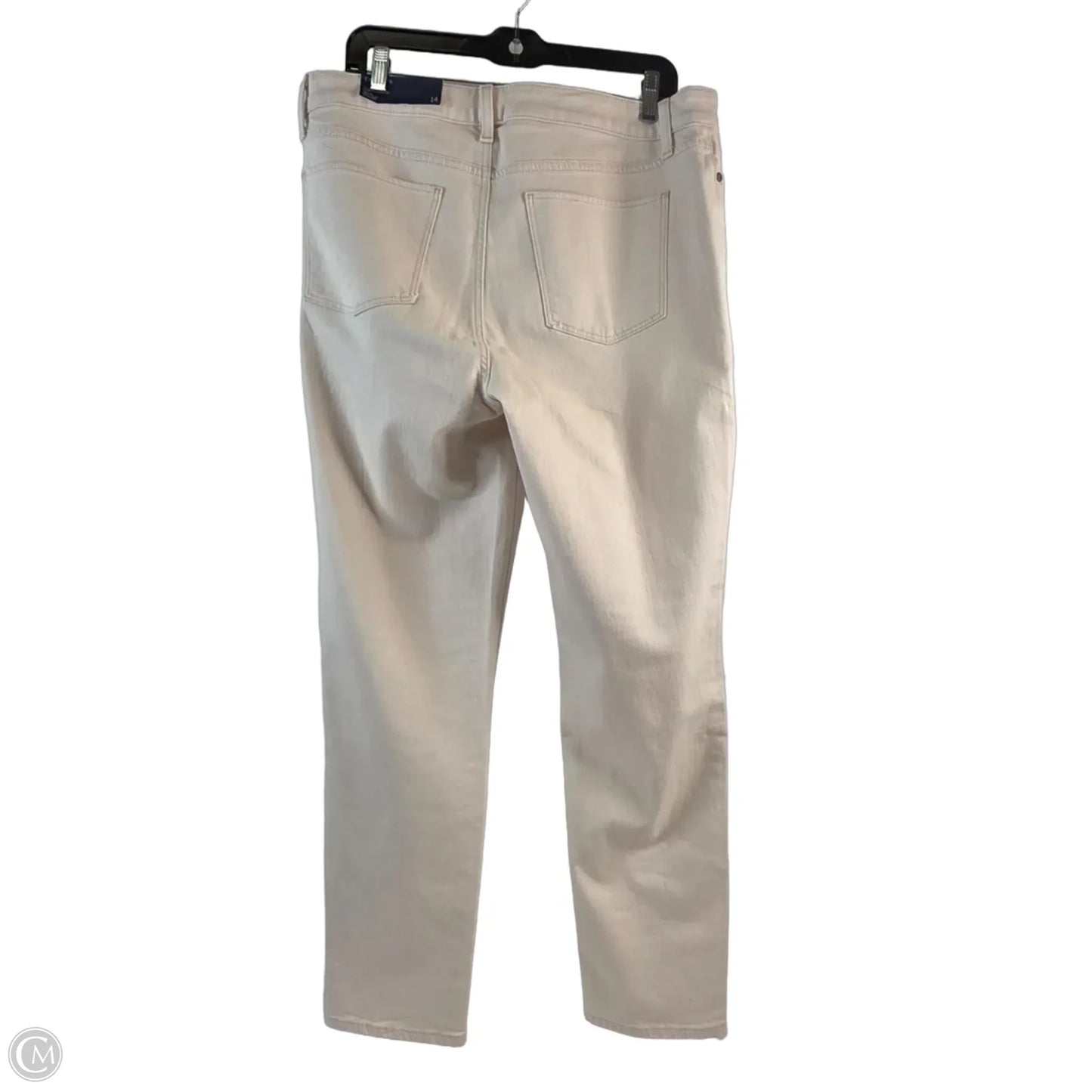 Jeans Straight By Talbots In Cream, Size: 14