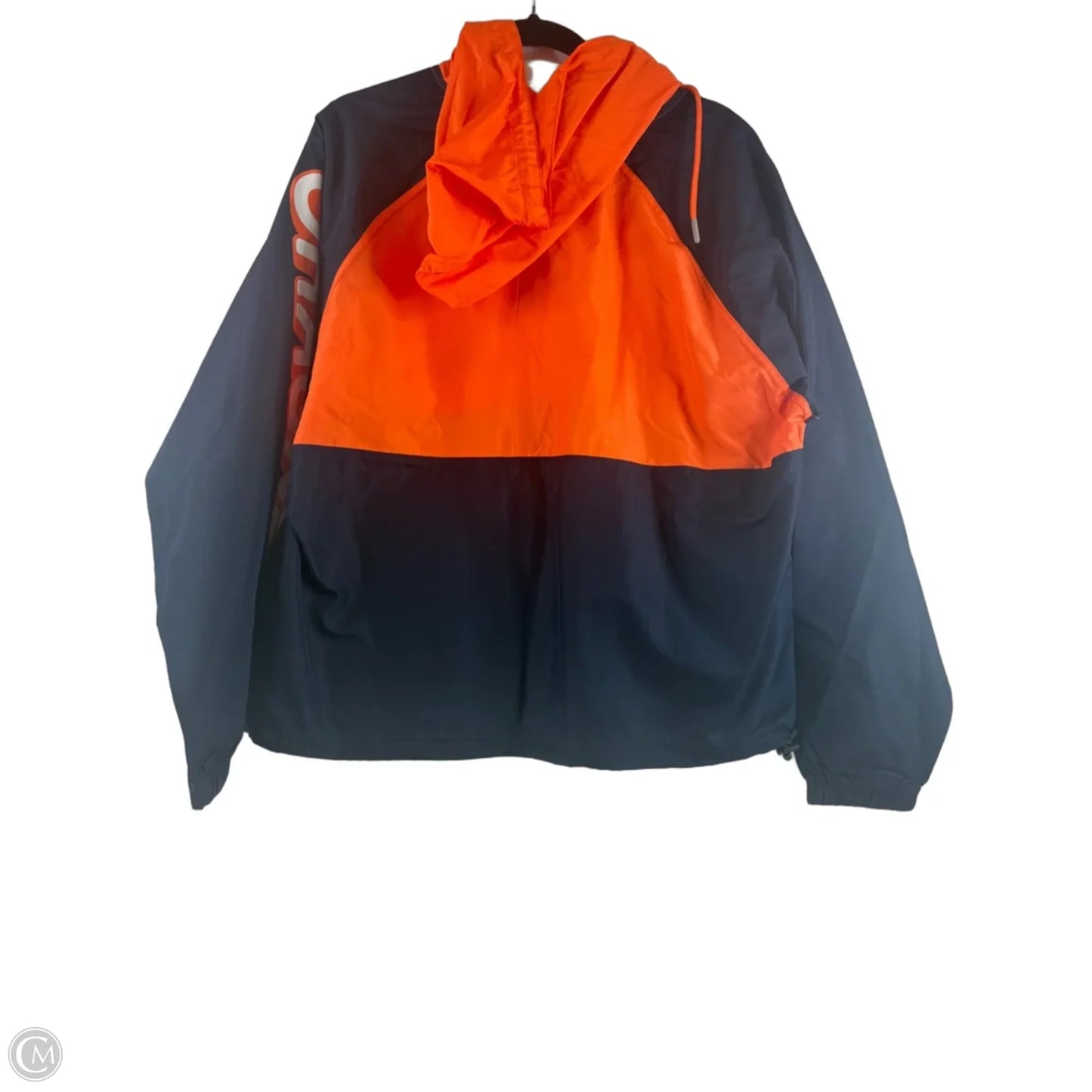 Athletic Sweatshirt Hoodie By Champion In Blue & Orange, Size: L