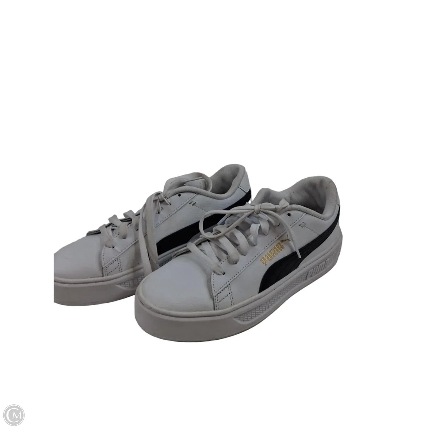 Shoes Sneakers By Puma In Black & White, Size: 10