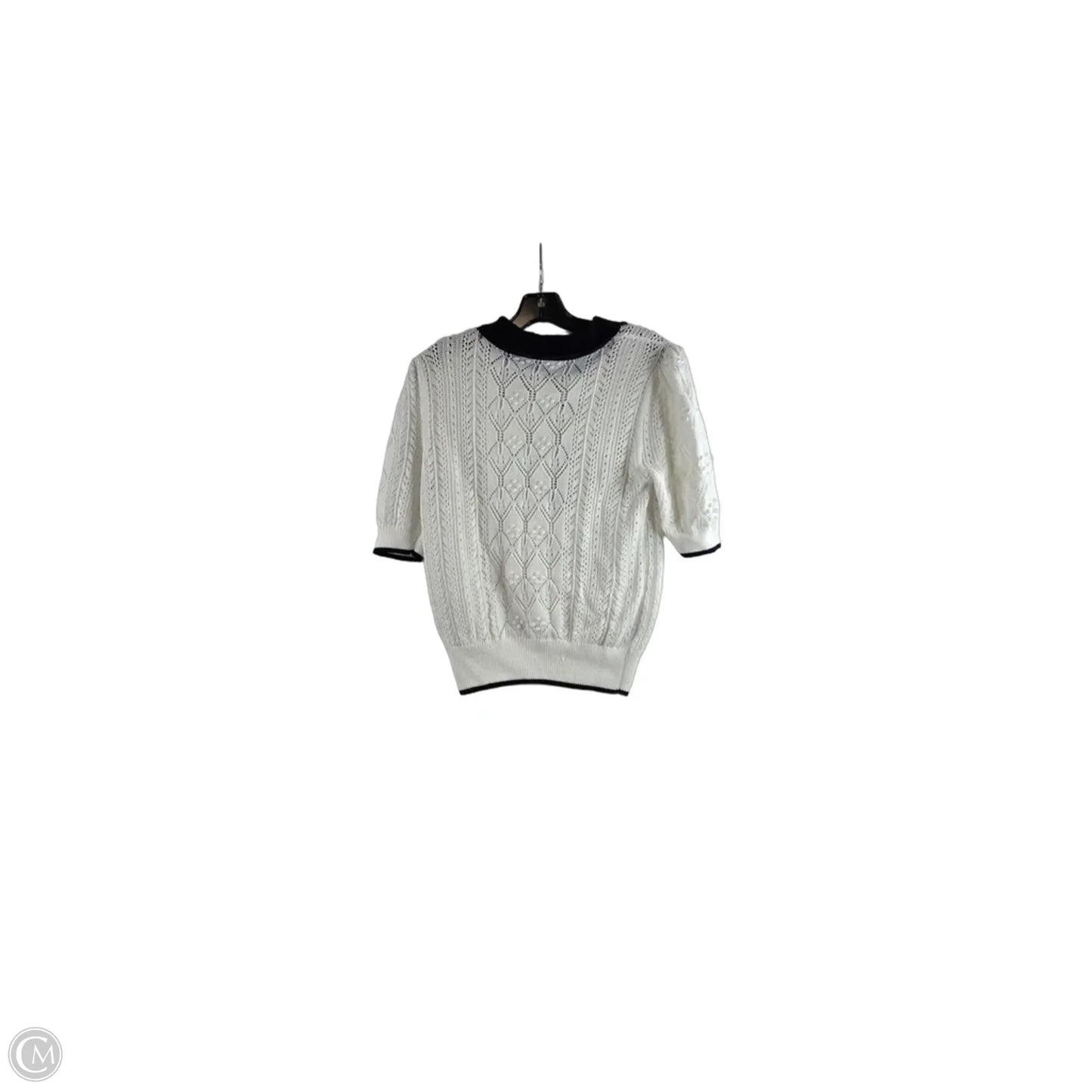 Top Short Sleeve By Loft In Black & White, Size: S