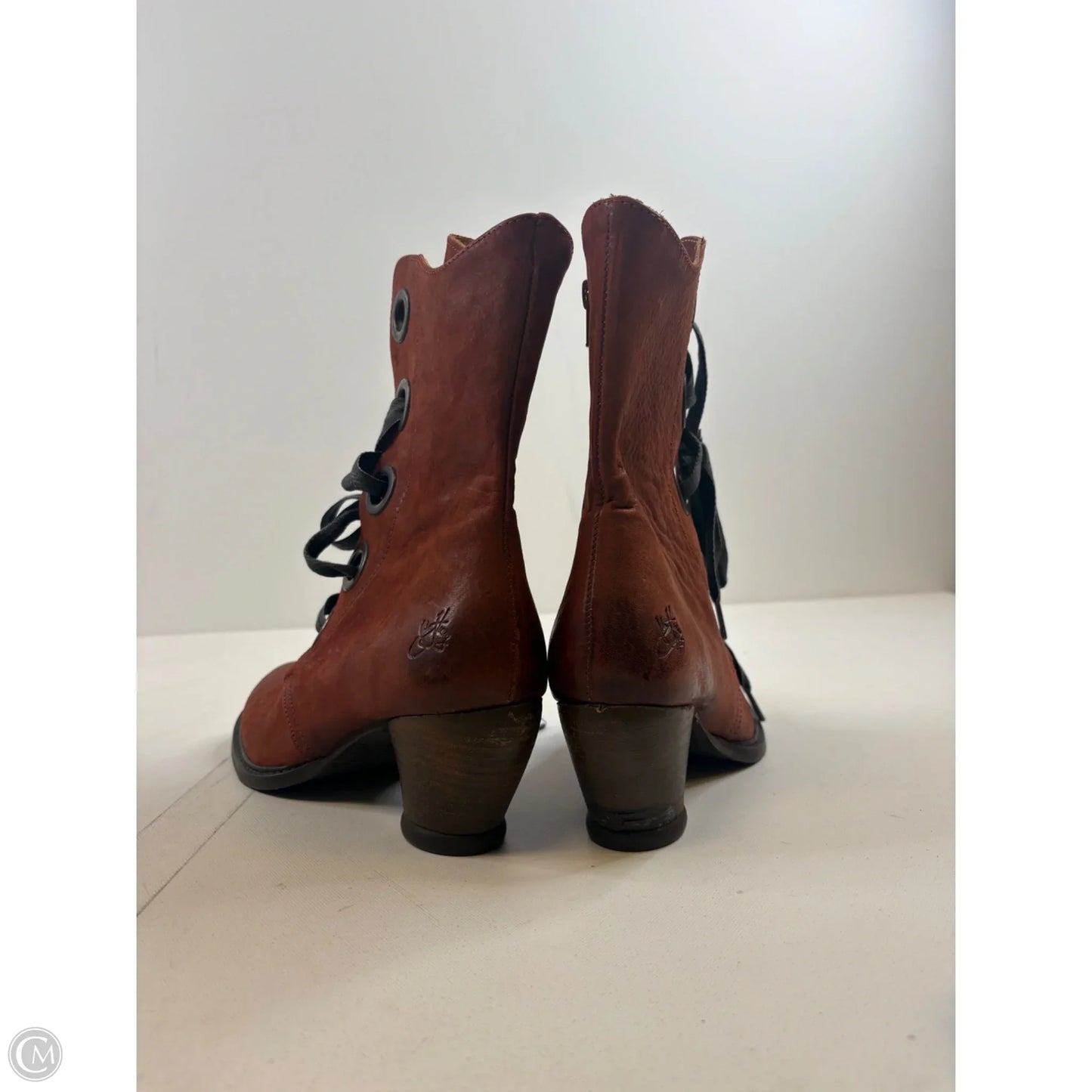 Boots Ankle Heels By Clothes Mentor In Brown, Size: 8