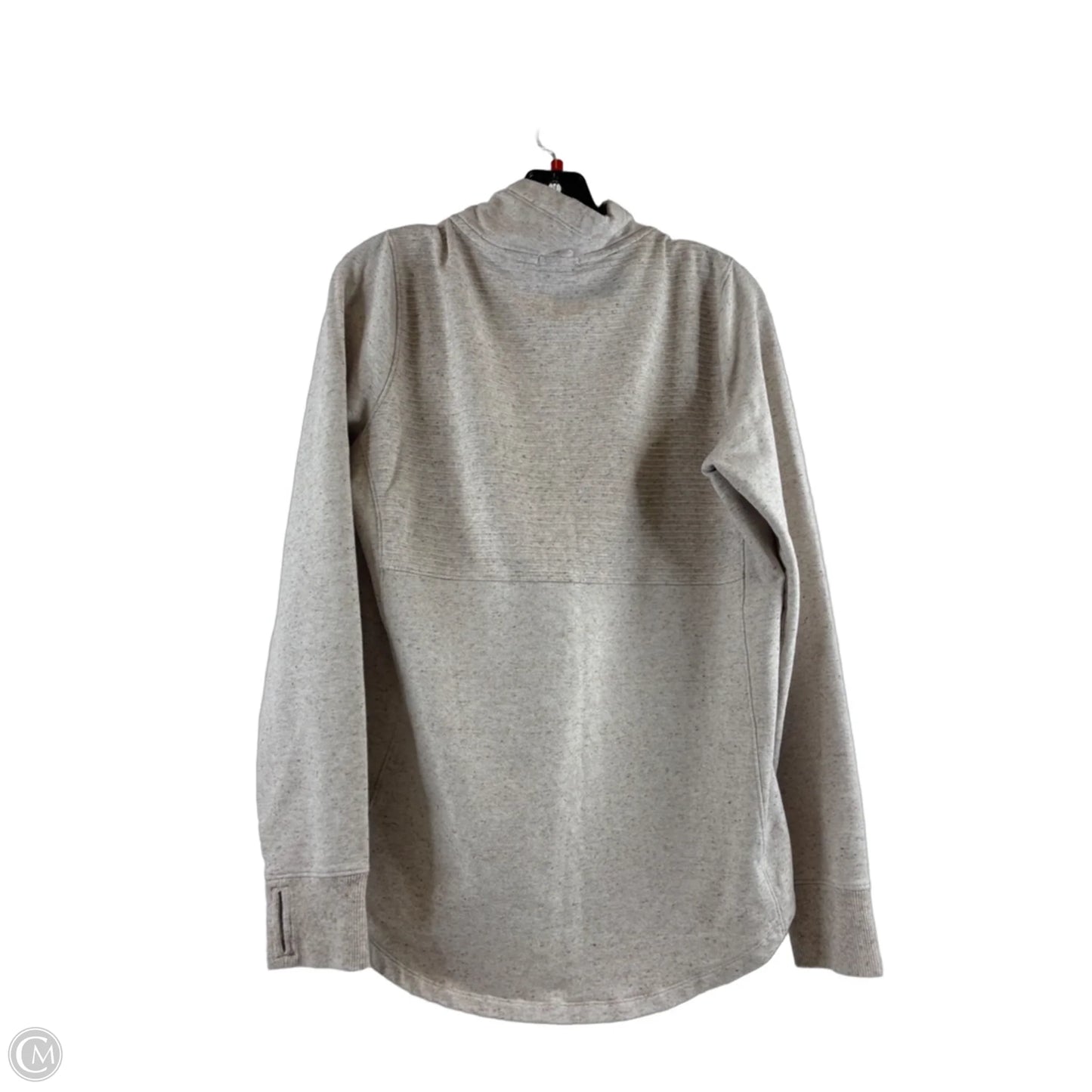 Athletic Top Long Sleeve Collar By L.l. Bean In Tan, Size: M