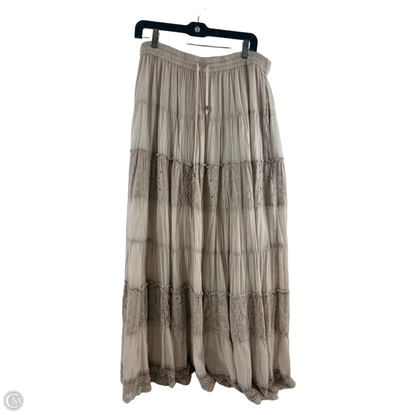 Skirt Maxi By Young Threads In Tan, Size: L