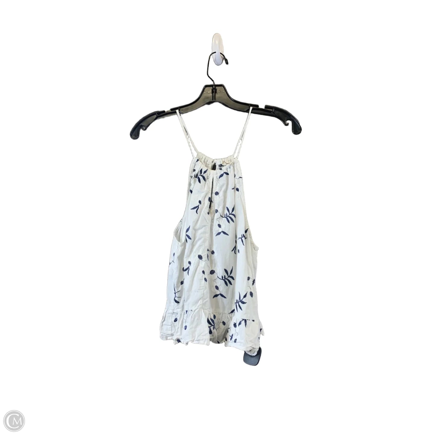 Top Sleeveless By Caution To The Wind In Blue & White, Size: S