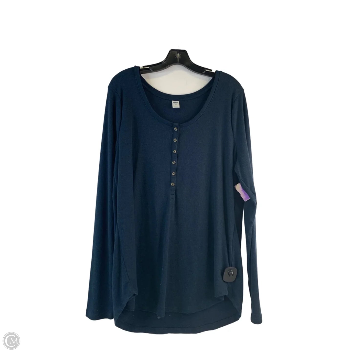 Top Long Sleeve Basic By Old Navy In Navy, Size: Xxl