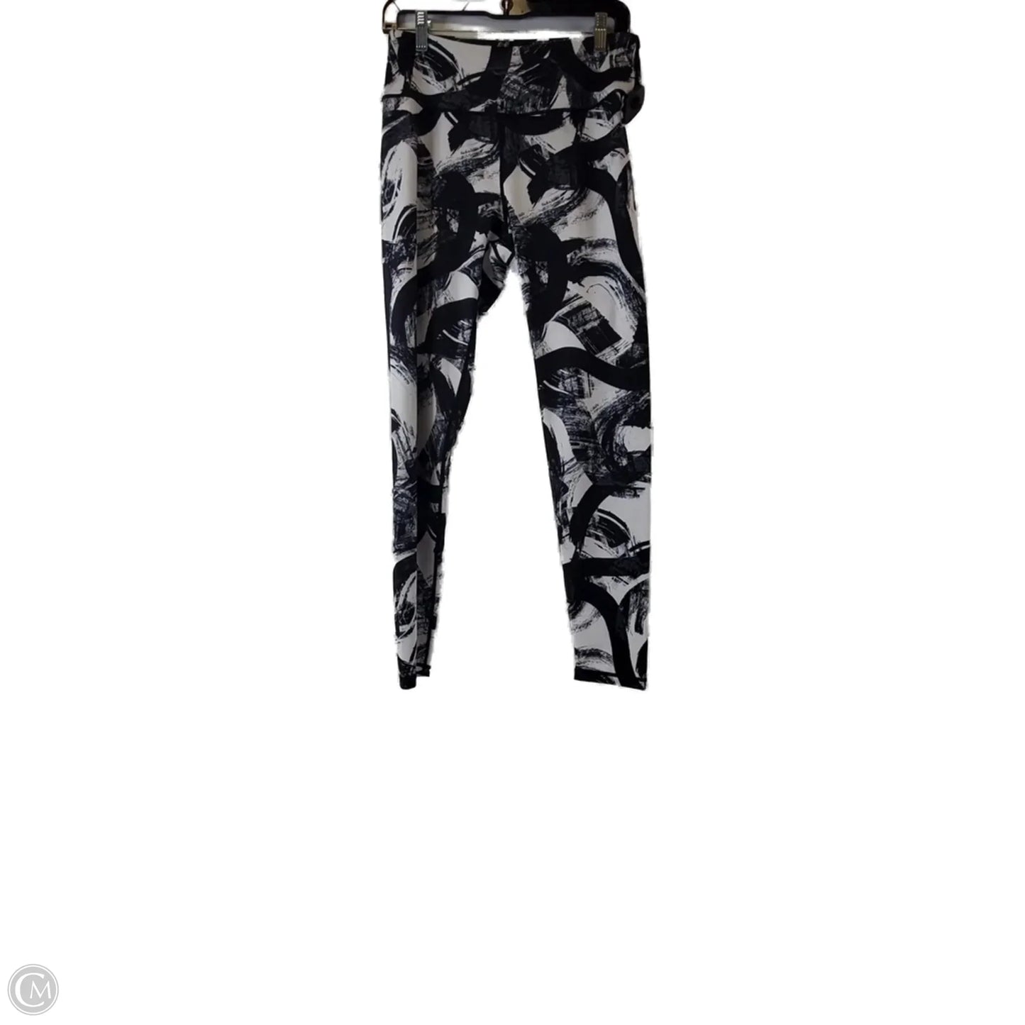 Athletic Leggings By Clothes Mentor In Black & White, Size: L