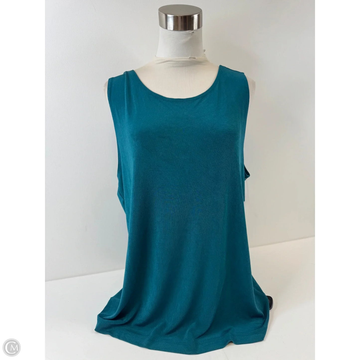 Top Sleeveless Basic By Chicos In Teal, Size: Xl