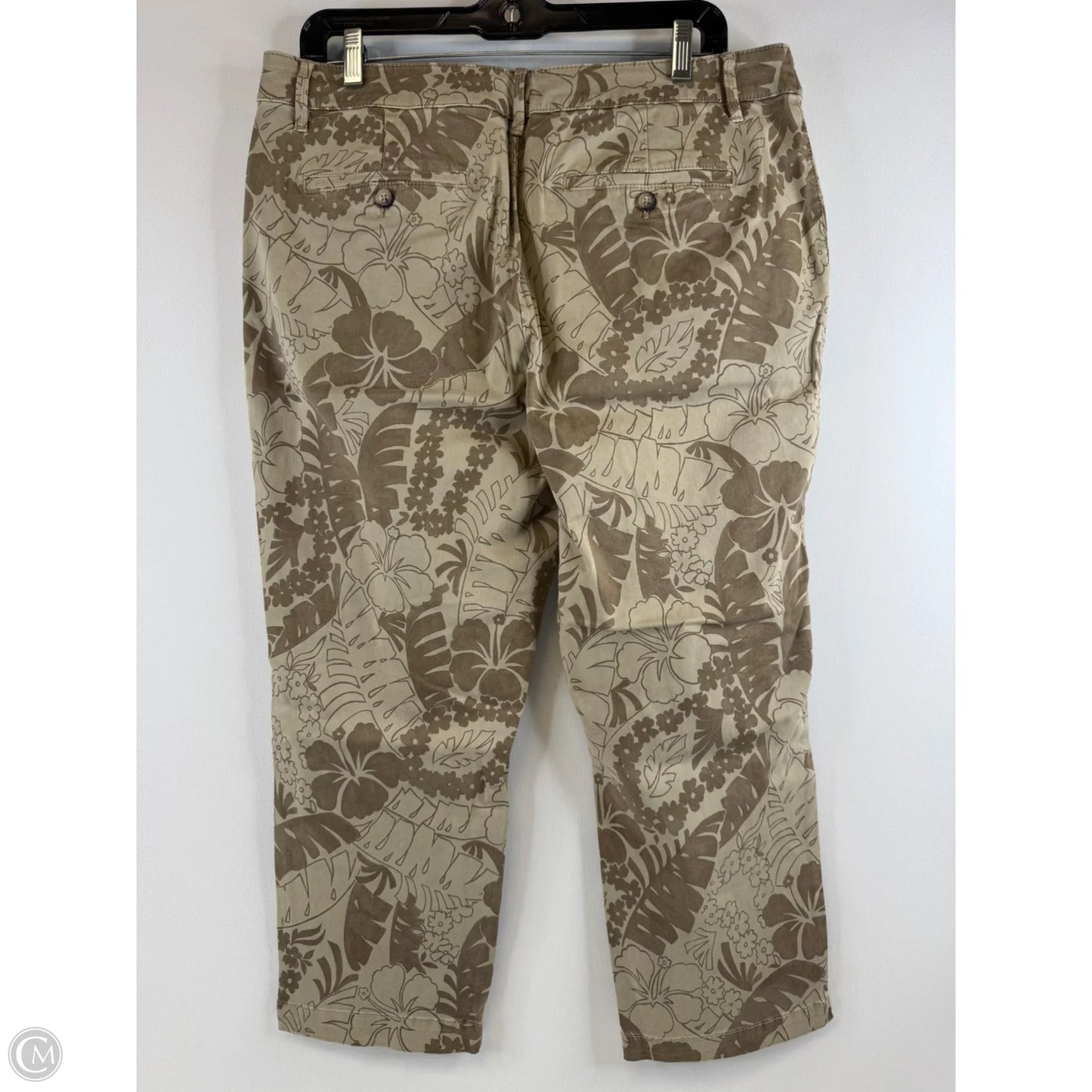 Pants Cropped By Tommy Bahama In Brown & Tan, Size: 14
