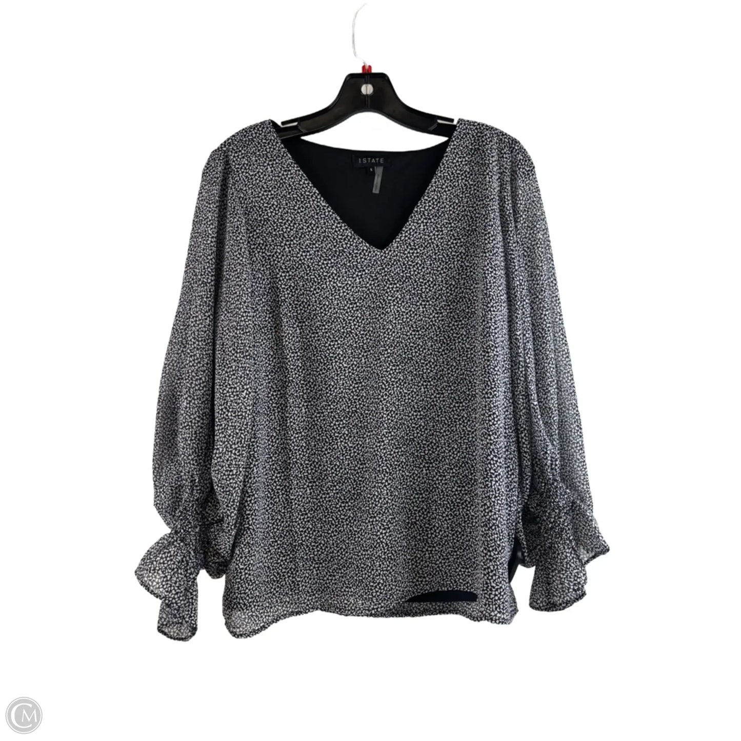Top Long Sleeve By 1.state In Black & White, Size: S