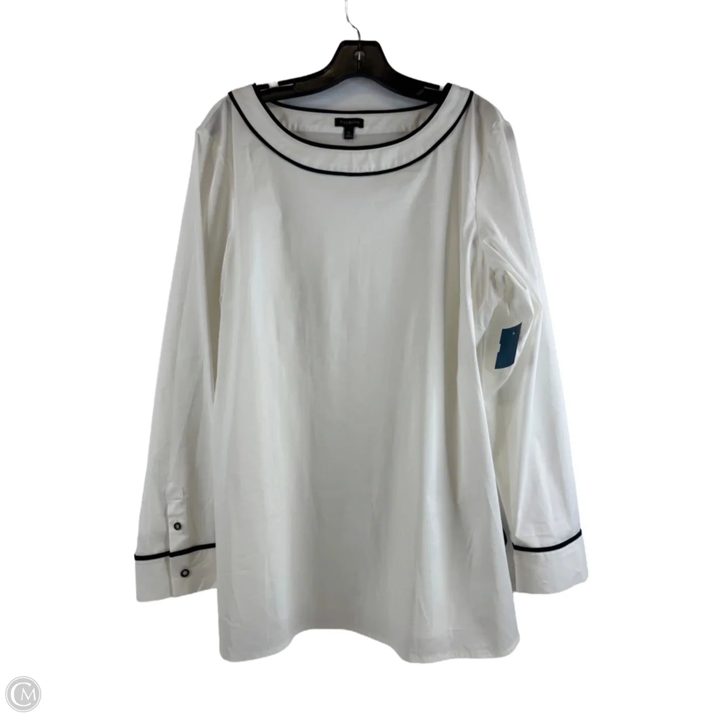 Top Long Sleeve By Talbots In Black & White, Size: Xl