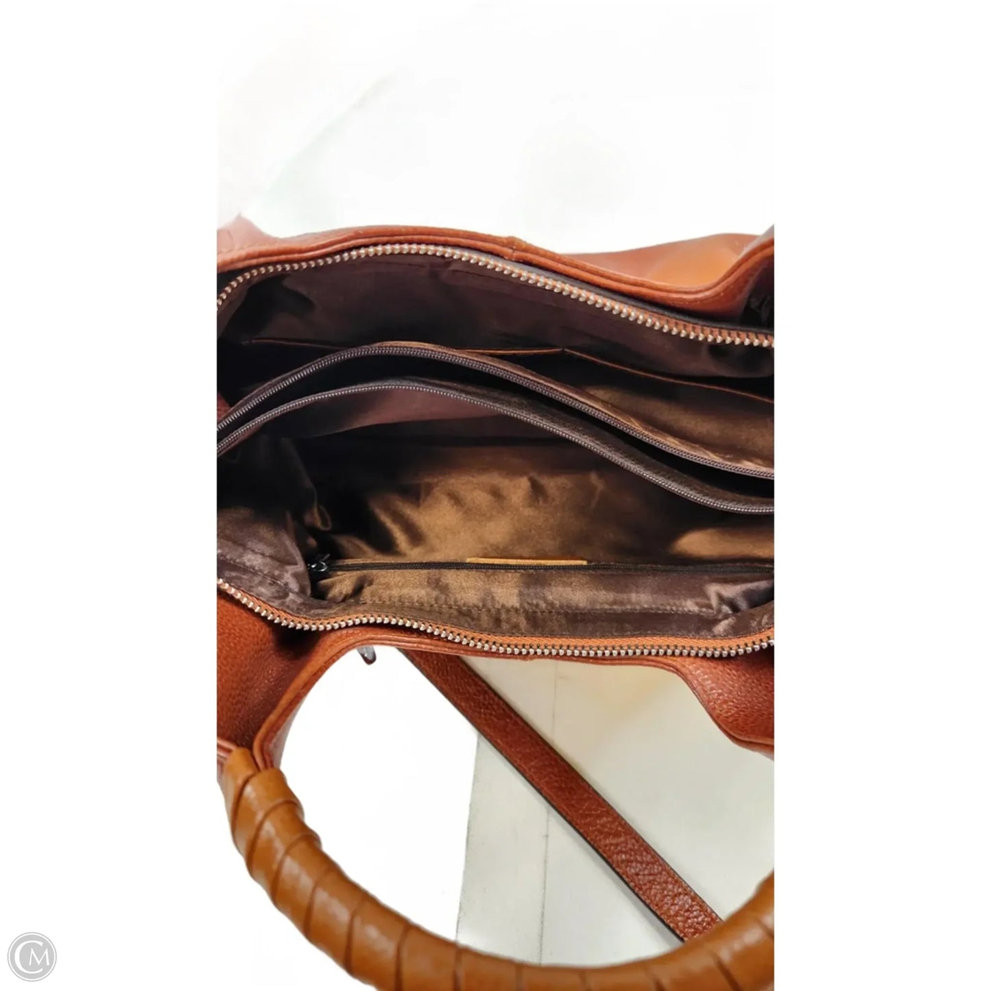 Handbag Leather By Clothes Mentor, Size: Large