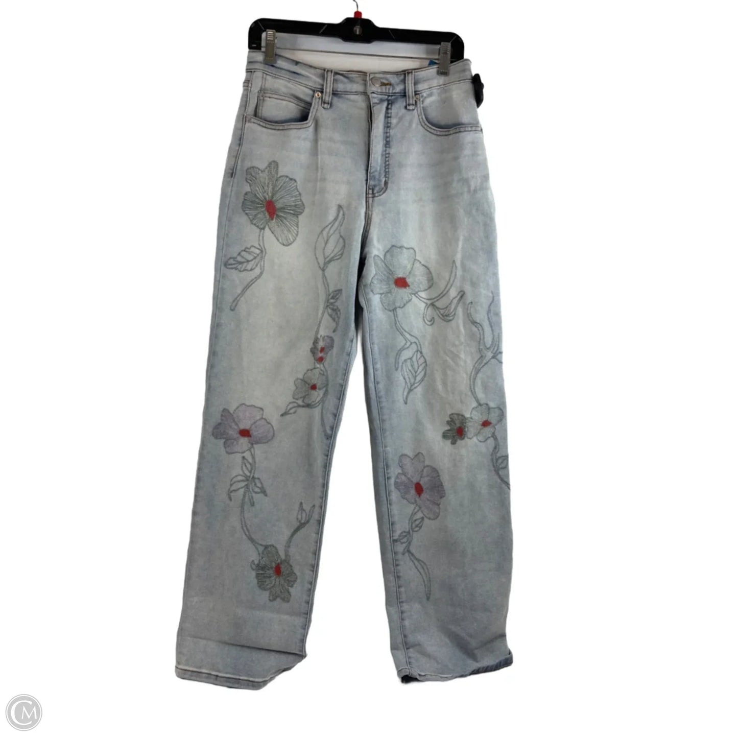 Jeans Wide Leg By Jessica Simpson In Blue & Green, Size: 4