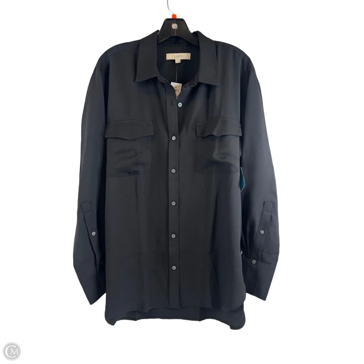 Top Long Sleeve By Loft In Black, Size: L