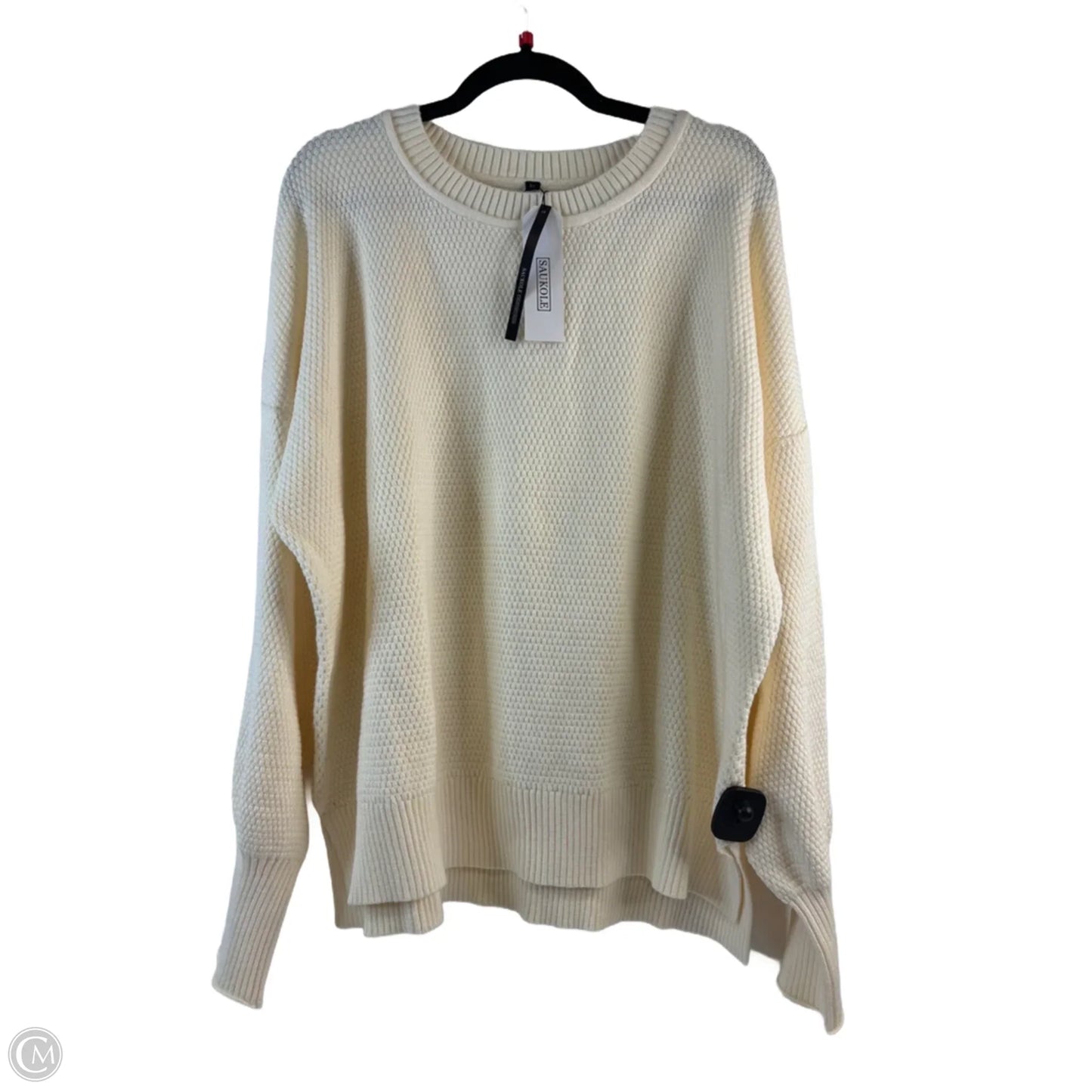 Sweater By Clothes Mentor In Cream, Size: Xl