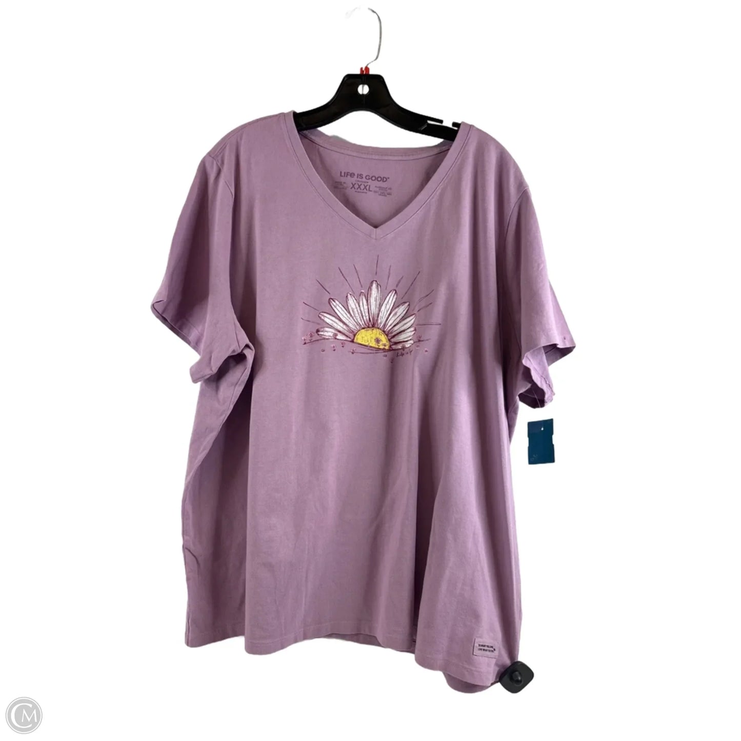 Top Short Sleeve By Life Is Good In Purple, Size: Xxl