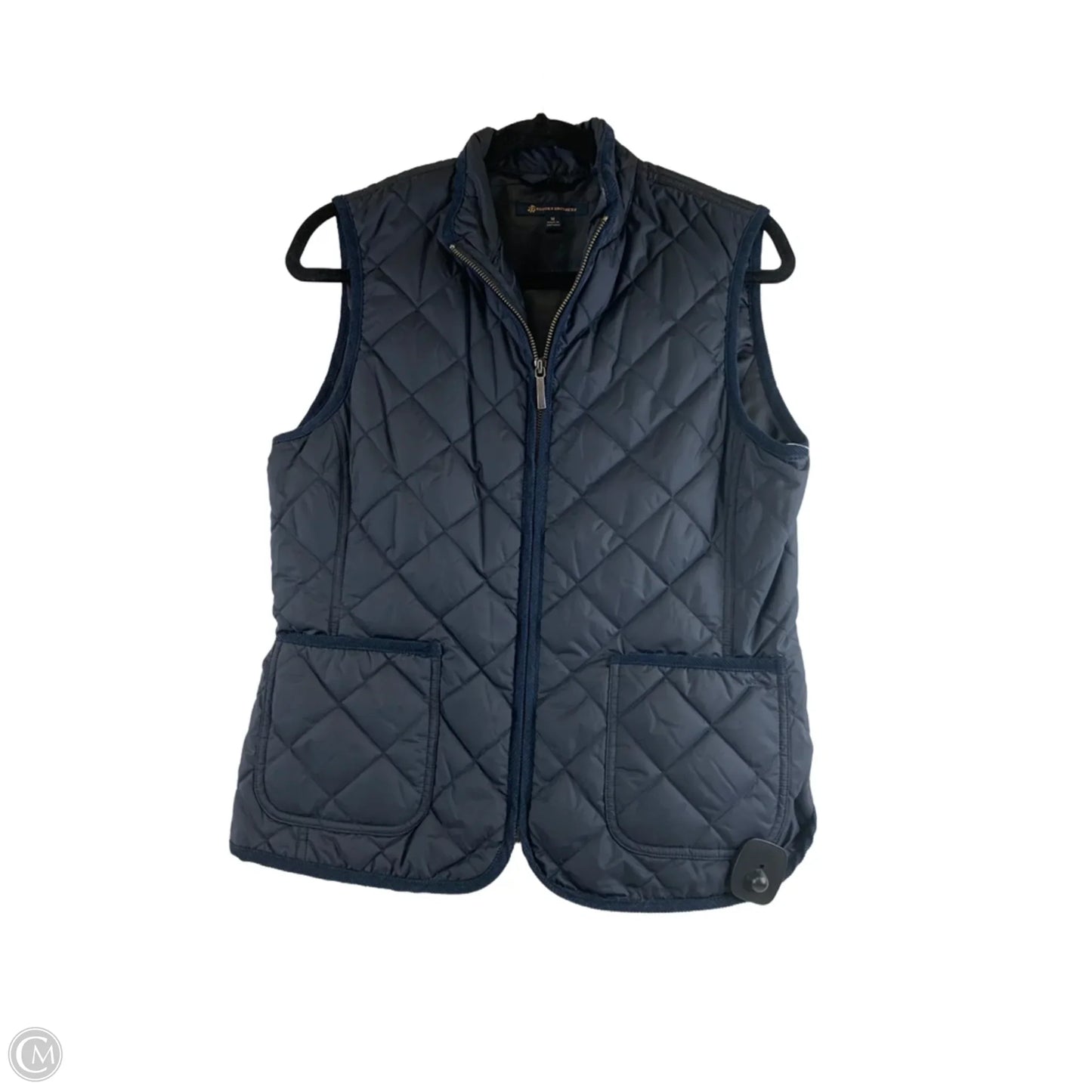Vest Puffer & Quilted By Brooks Brothers In Blue, Size: M