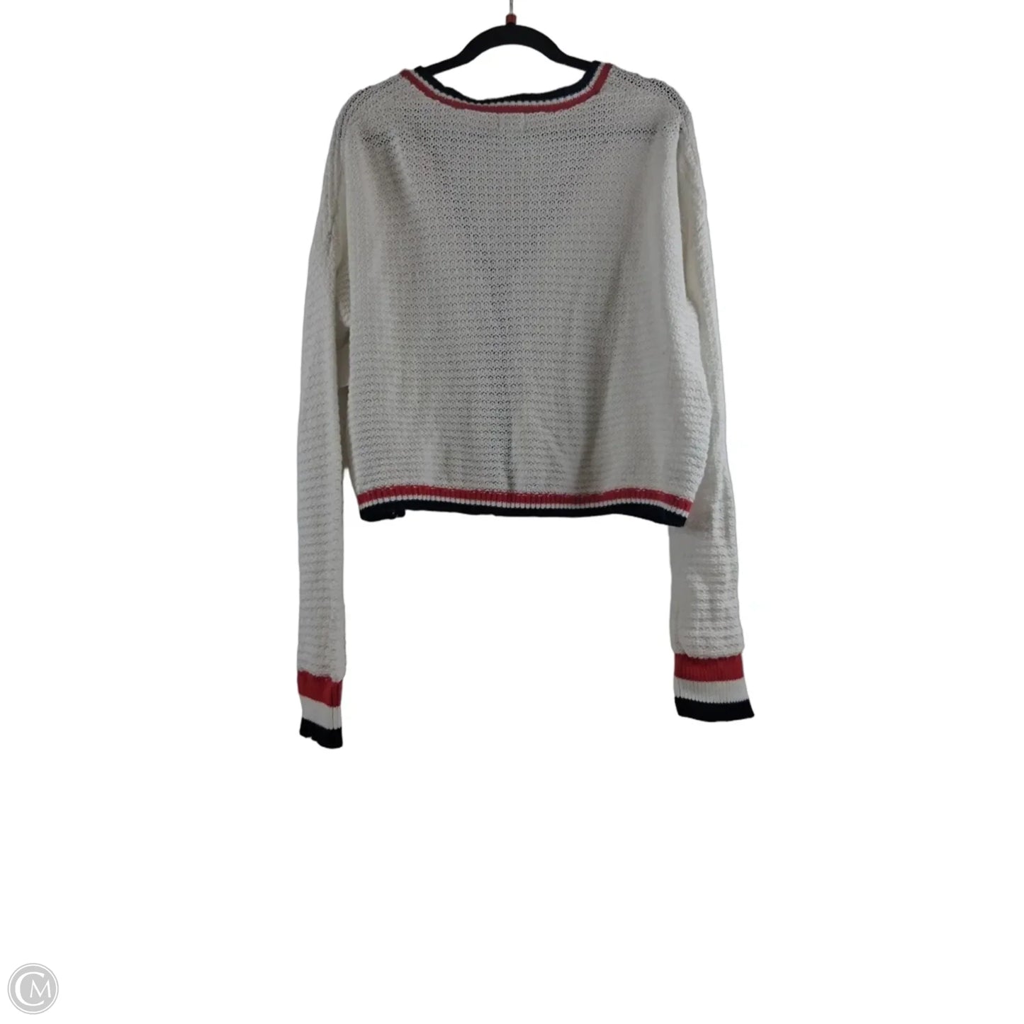 Sweater Cardigan By Francesca’s In White, Size: L