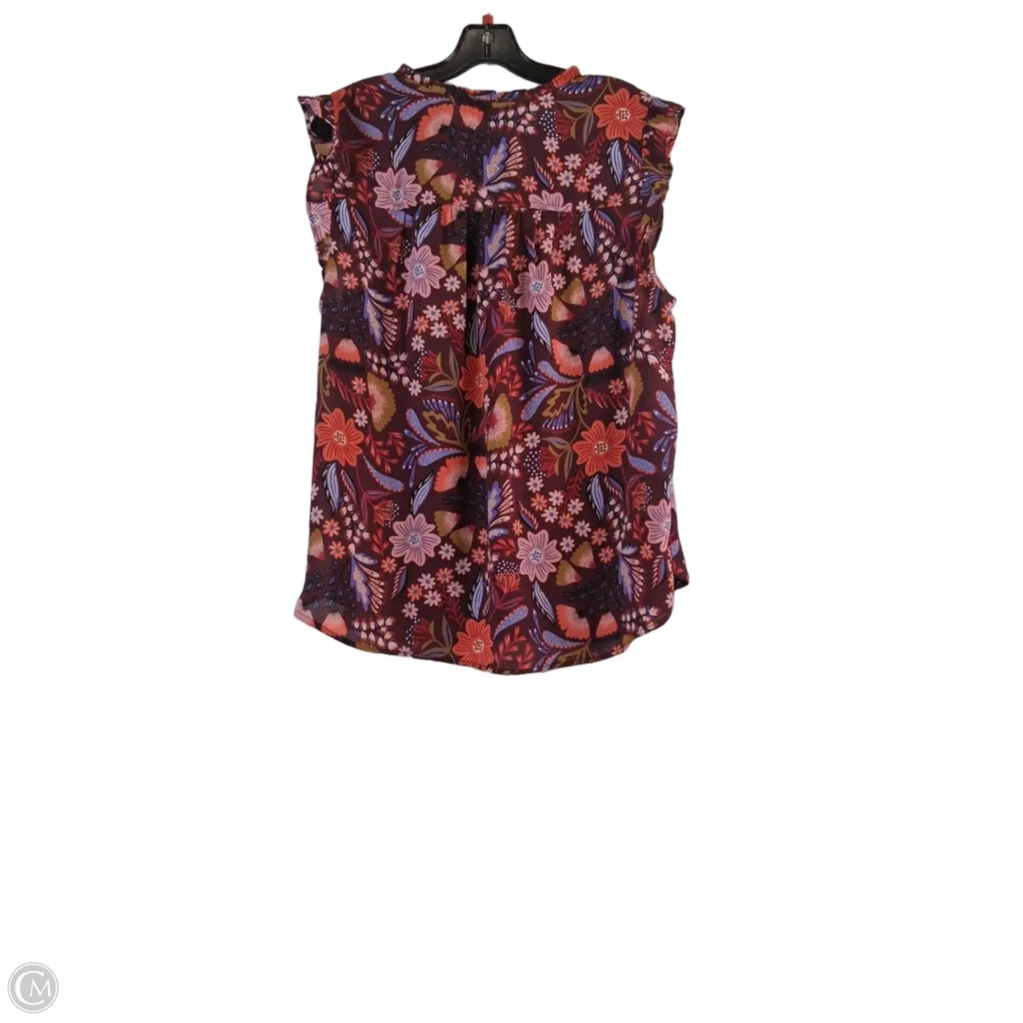 Top Sleeveless By Loft In Orange & Purple, Size: Xl