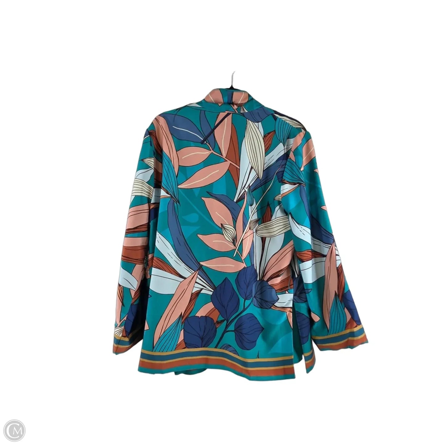 Blazer By Nine West In Green & Pink, Size: S