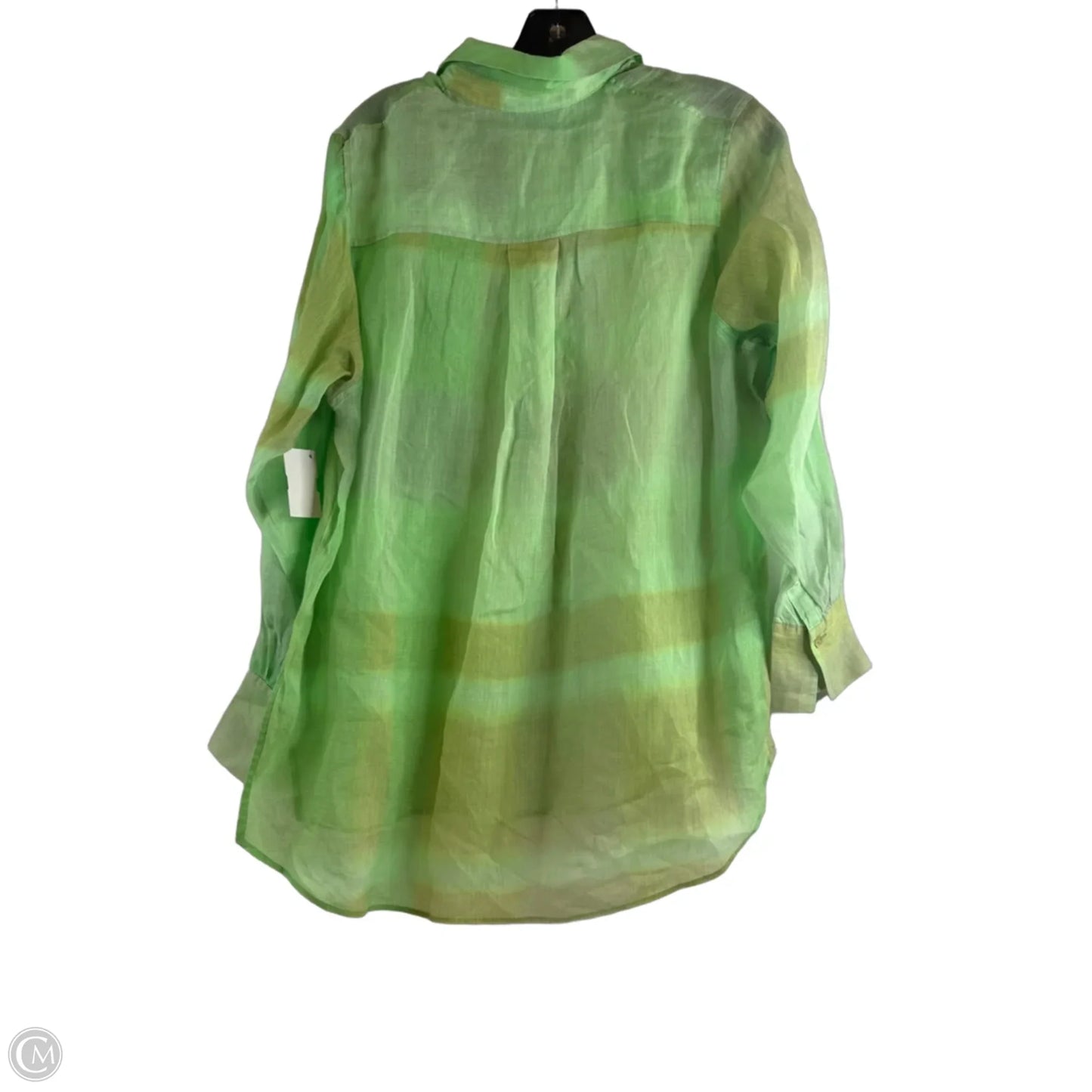 Top Long Sleeve By Massimo Dutti In Green, Size: S
