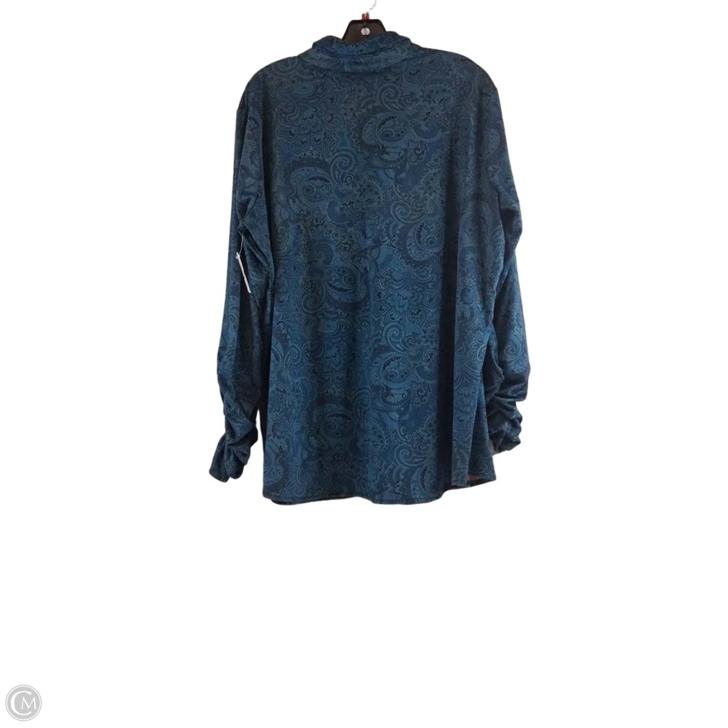Top Long Sleeve By Susan Graver In Blue, Size: Xl