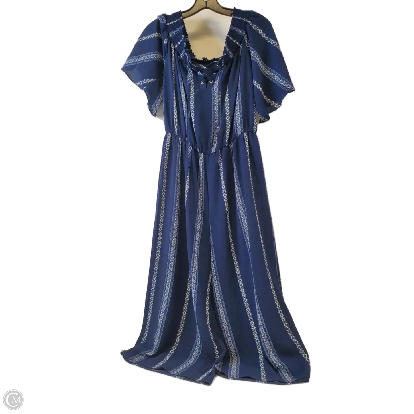 Jumpsuit By As U Wish In Blue & White, Size: M