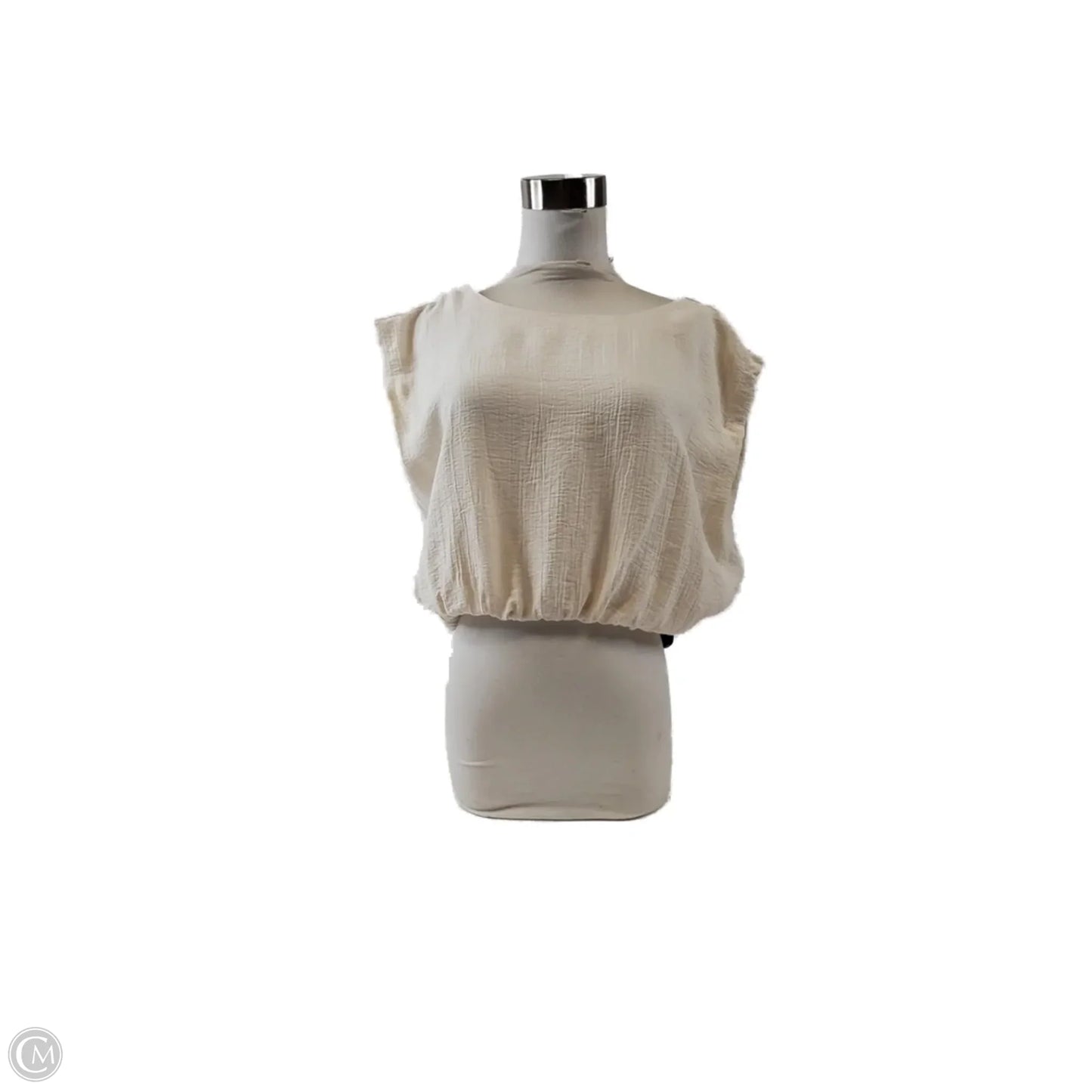 Top Short Sleeve By A New Day In Cream, Size: M