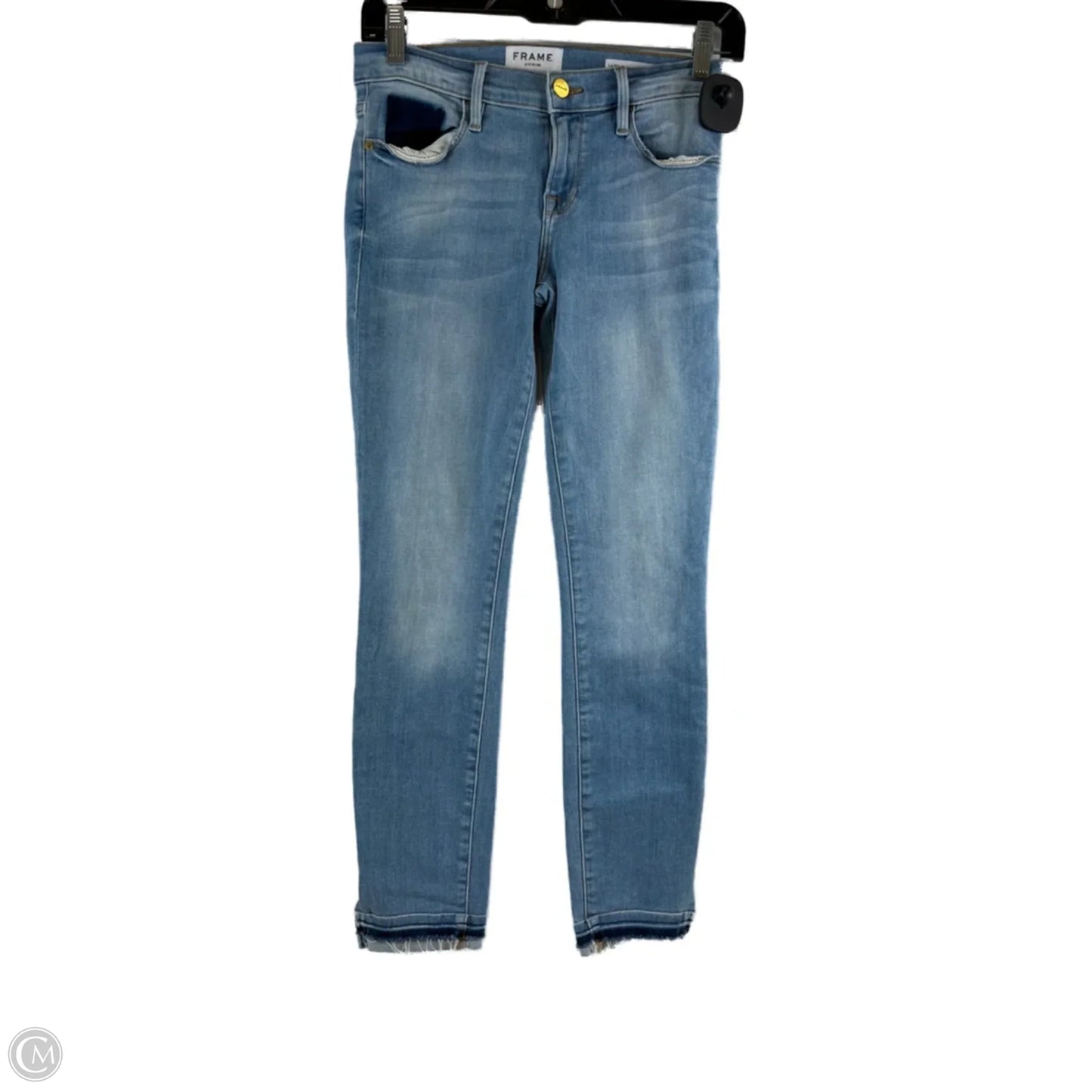 Jeans Skinny By Frame In Blue Denim, Size: 2