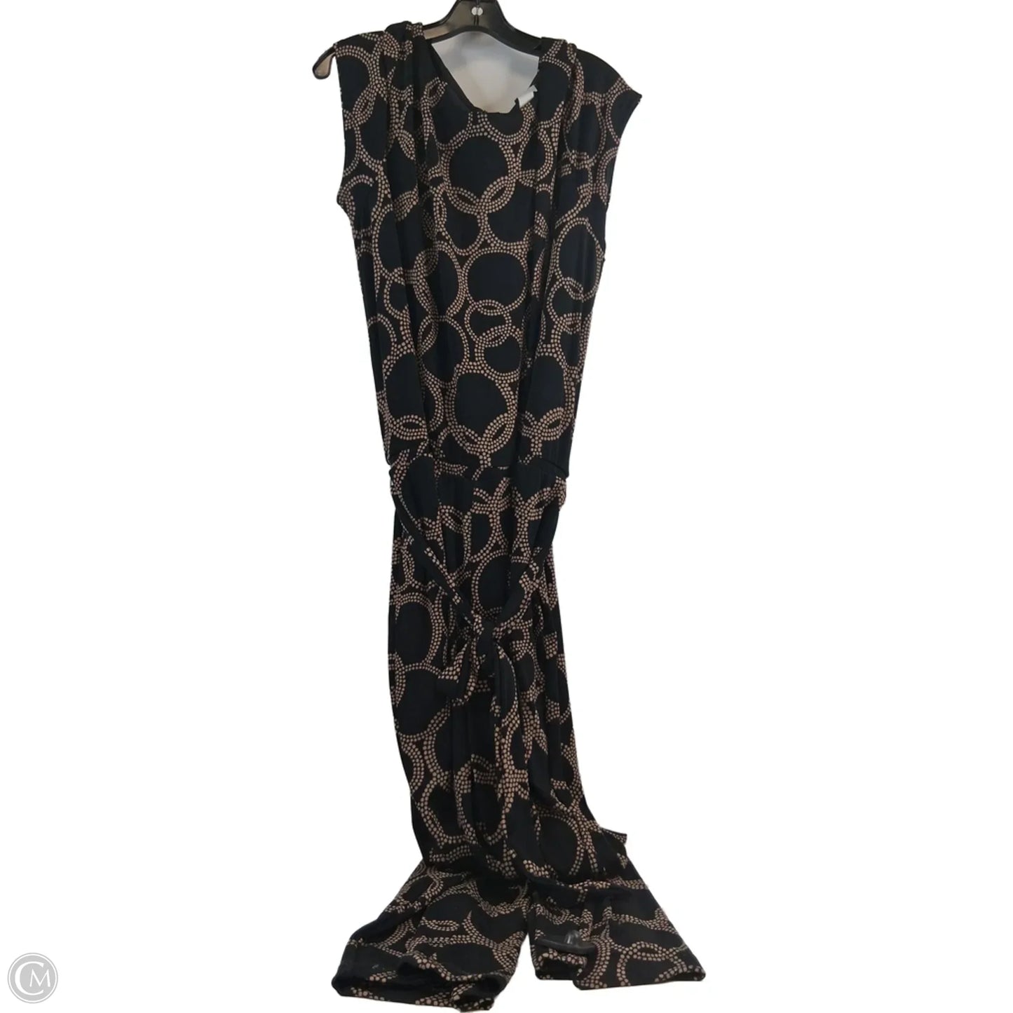 Jumpsuit By Chicos In Black & Tan, Size: Xxl