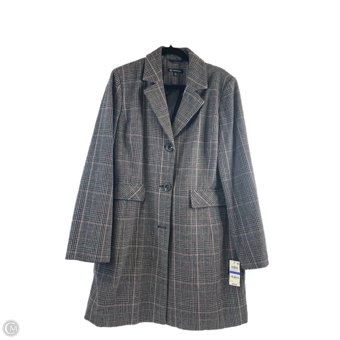 Coat Other By Inc In Grey & Pink, Size: Xl