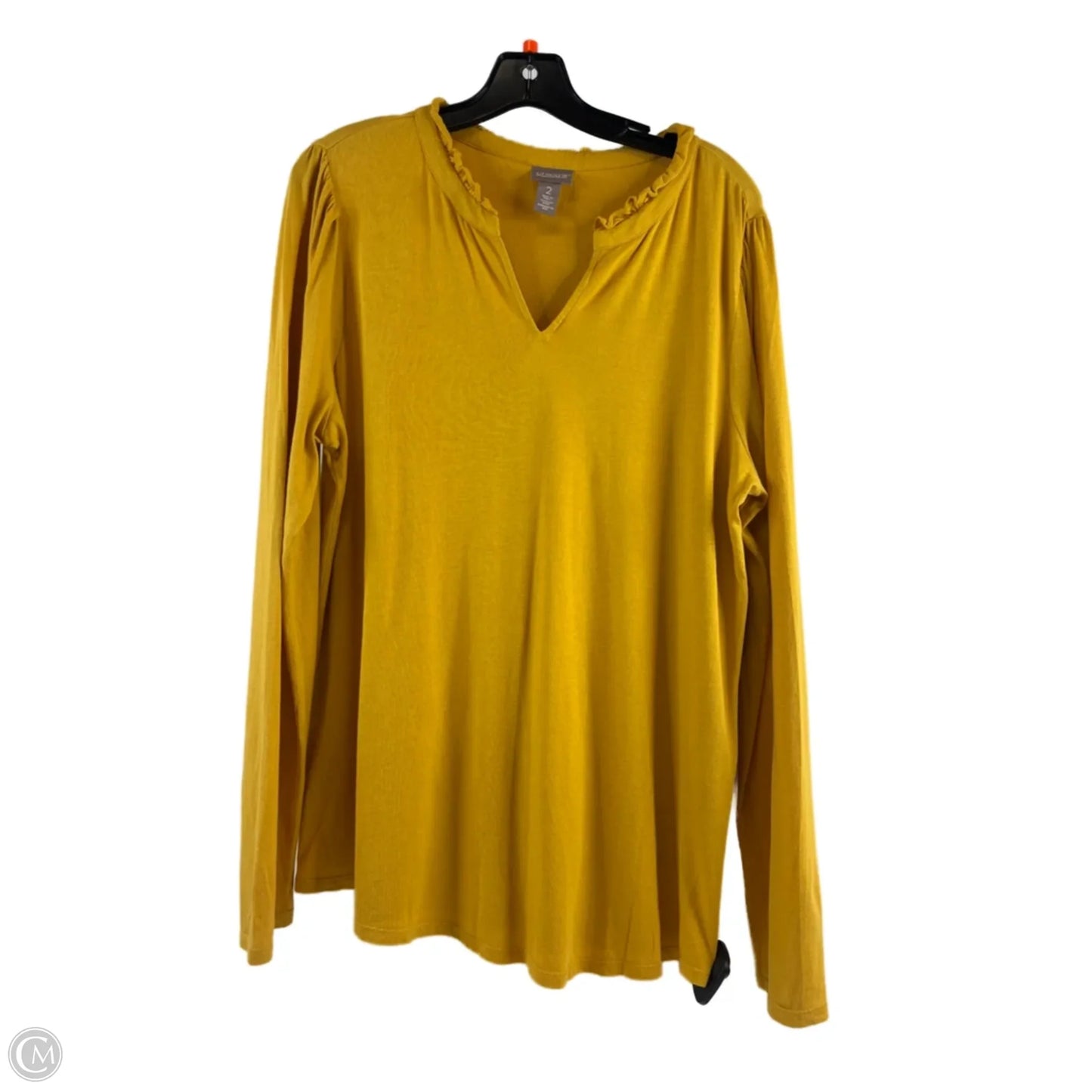 Top Long Sleeve By Chicos In Yellow, Size: L
