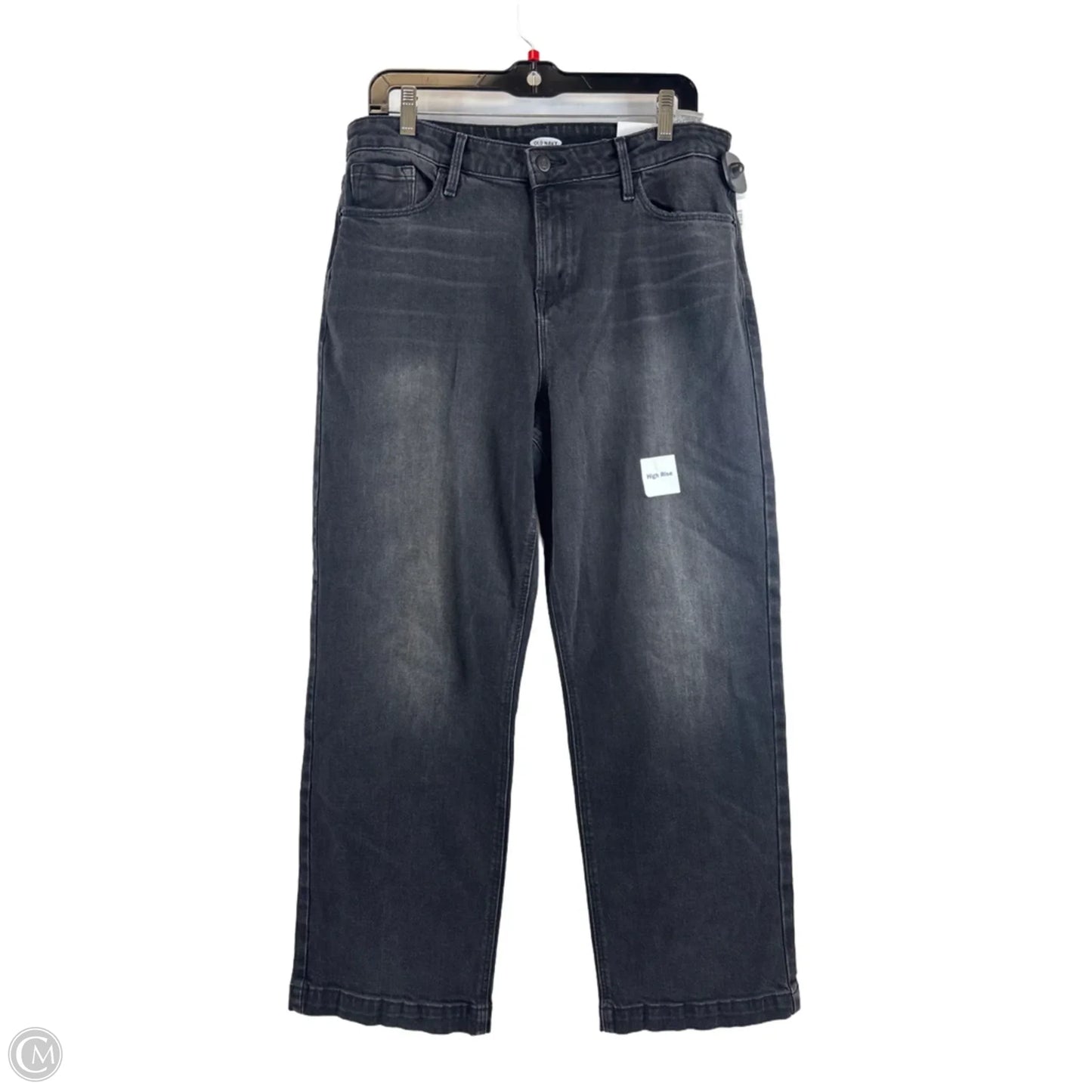 Jeans Straight By Old Navy In Black Denim, Size: 14