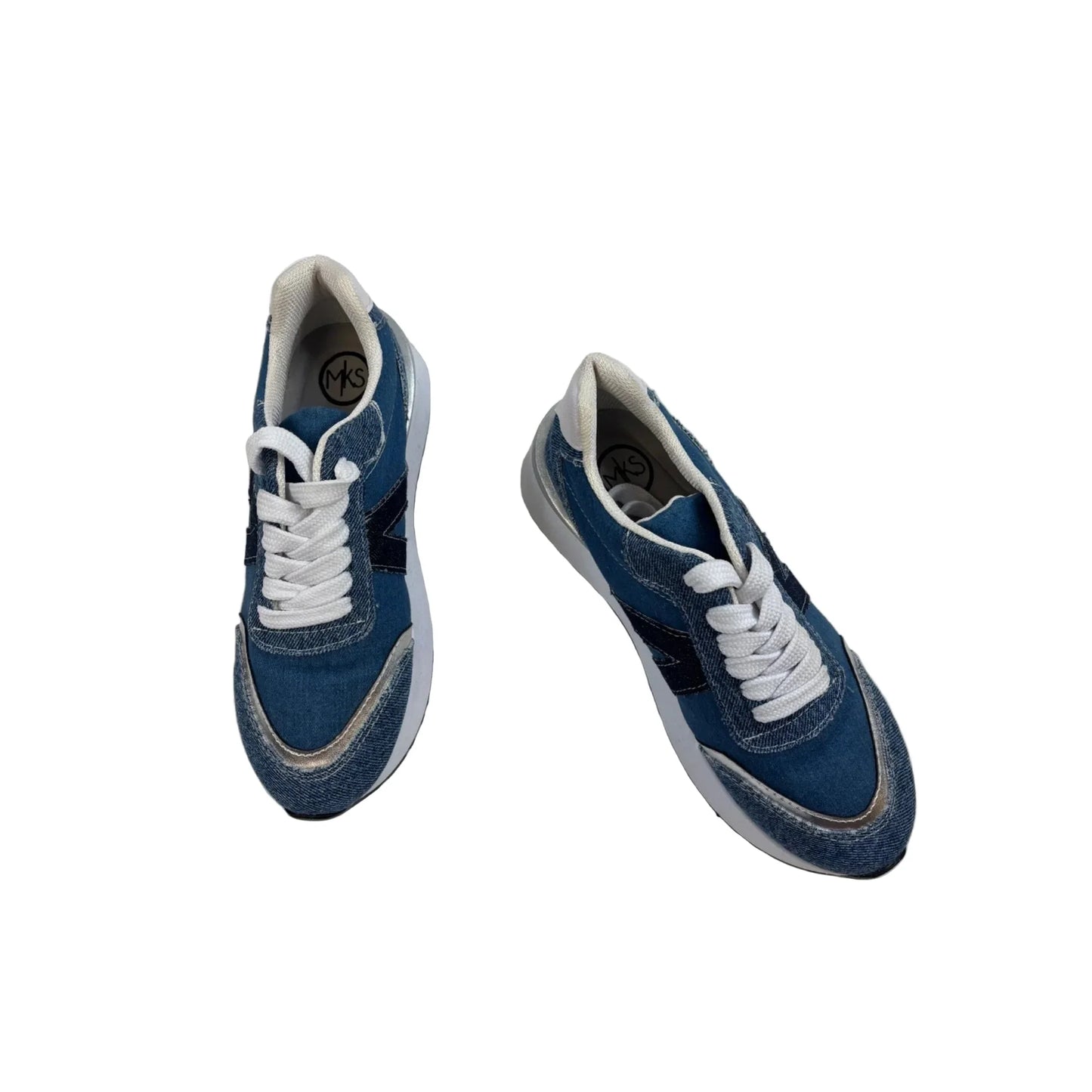 Shoes Sneakers By Clothes Mentor In Blue Denim, Size: 7