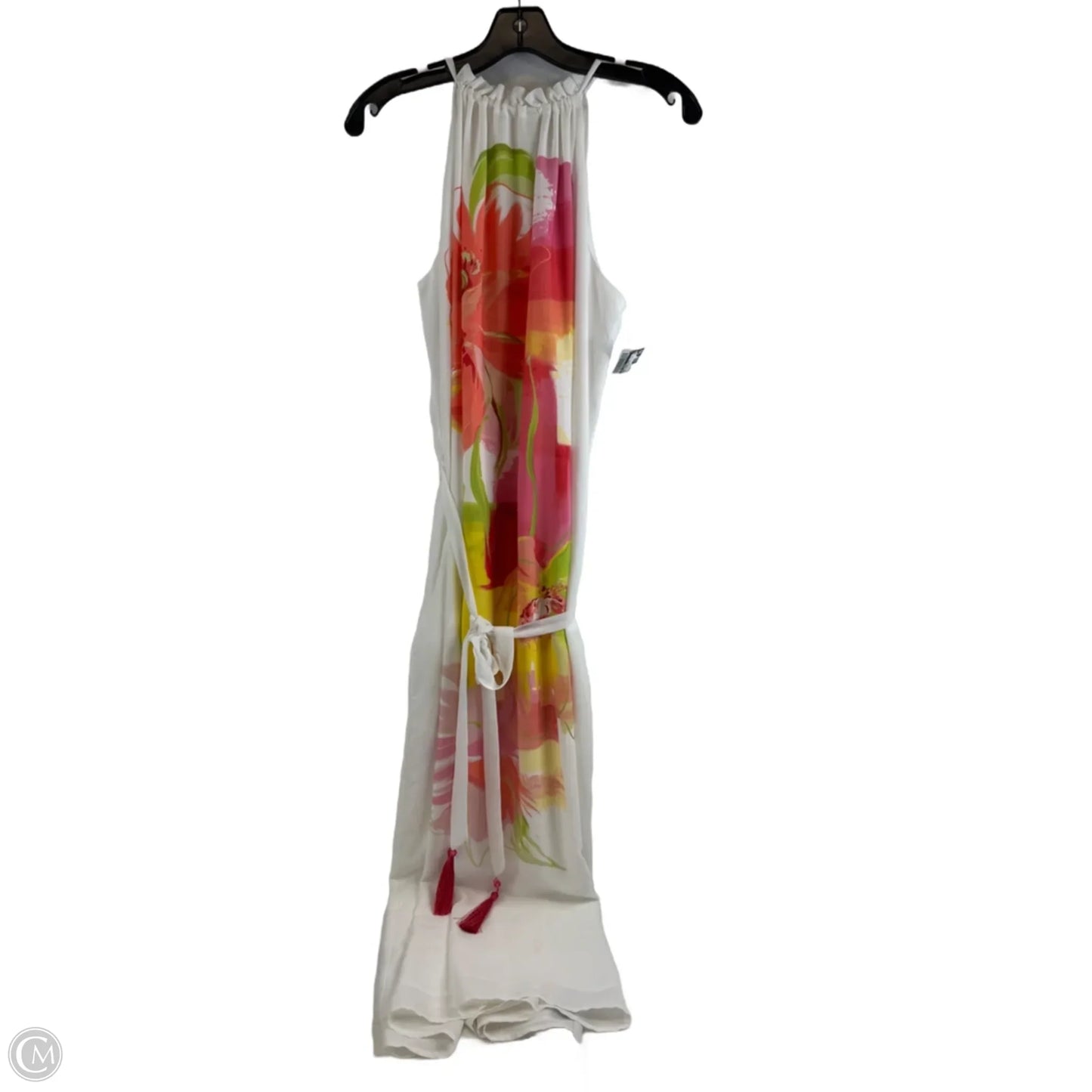 Dress Casual Maxi By Tommy Bahama In White & Yellow, Size: Xl