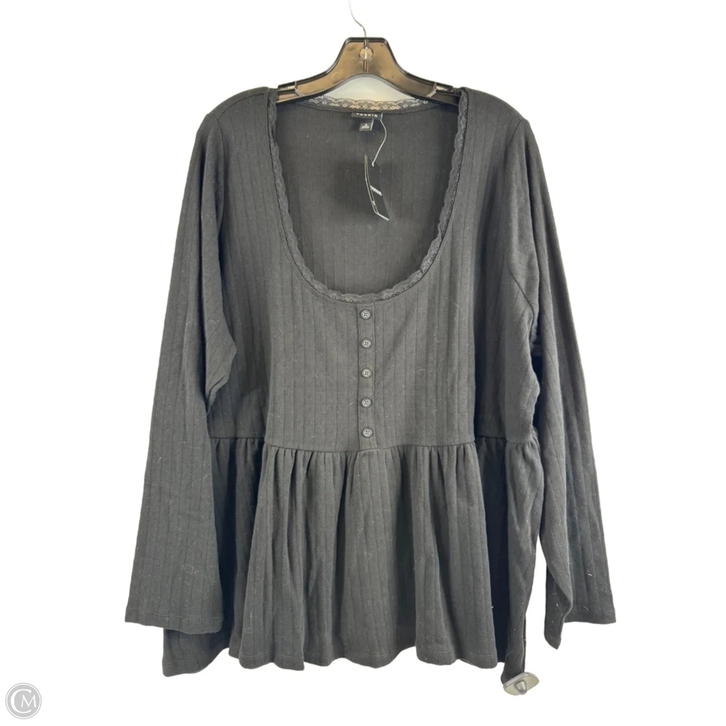 Top Long Sleeve By Torrid In Black, Size: 3x