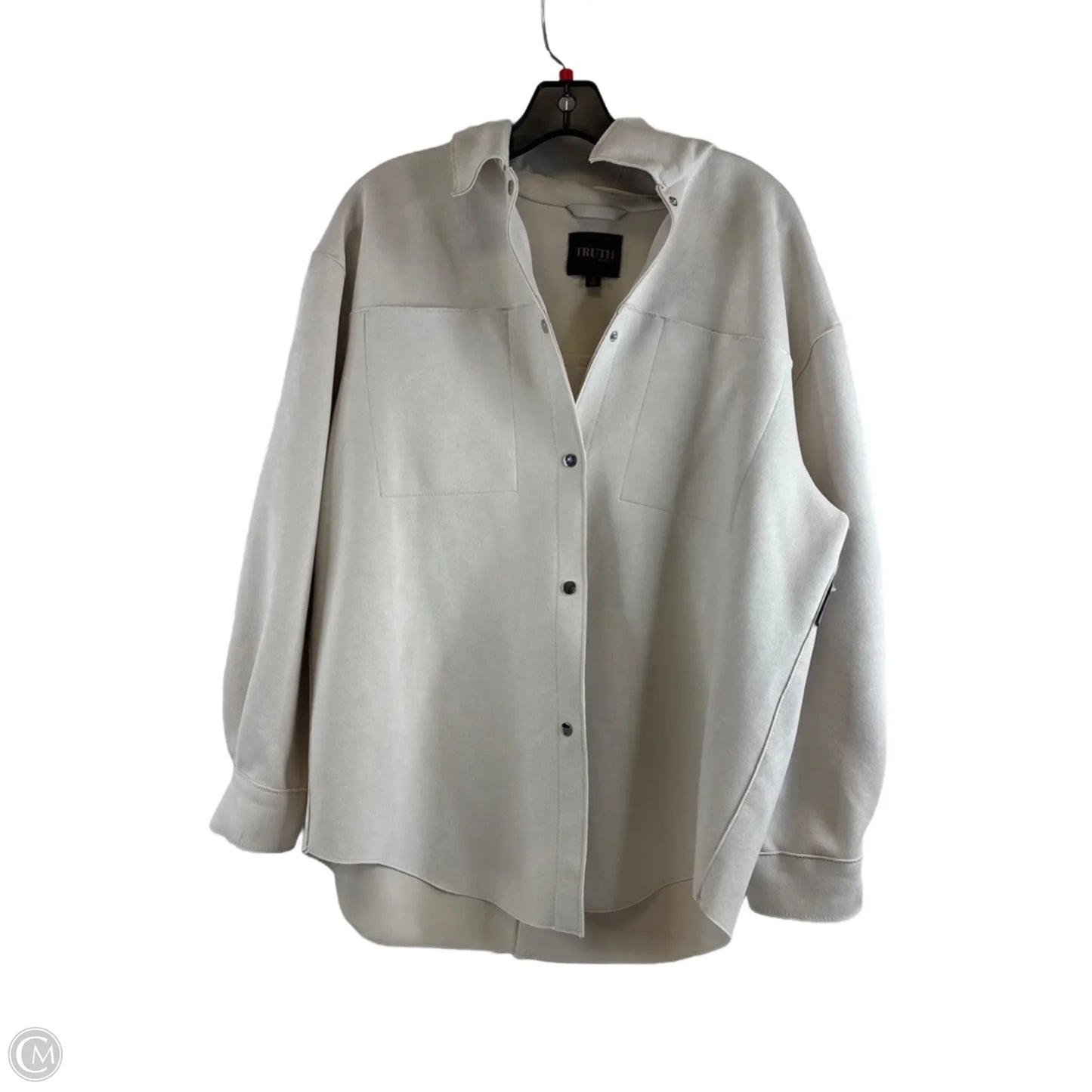 Jacket Shirt By Truth In Cream, Size: L