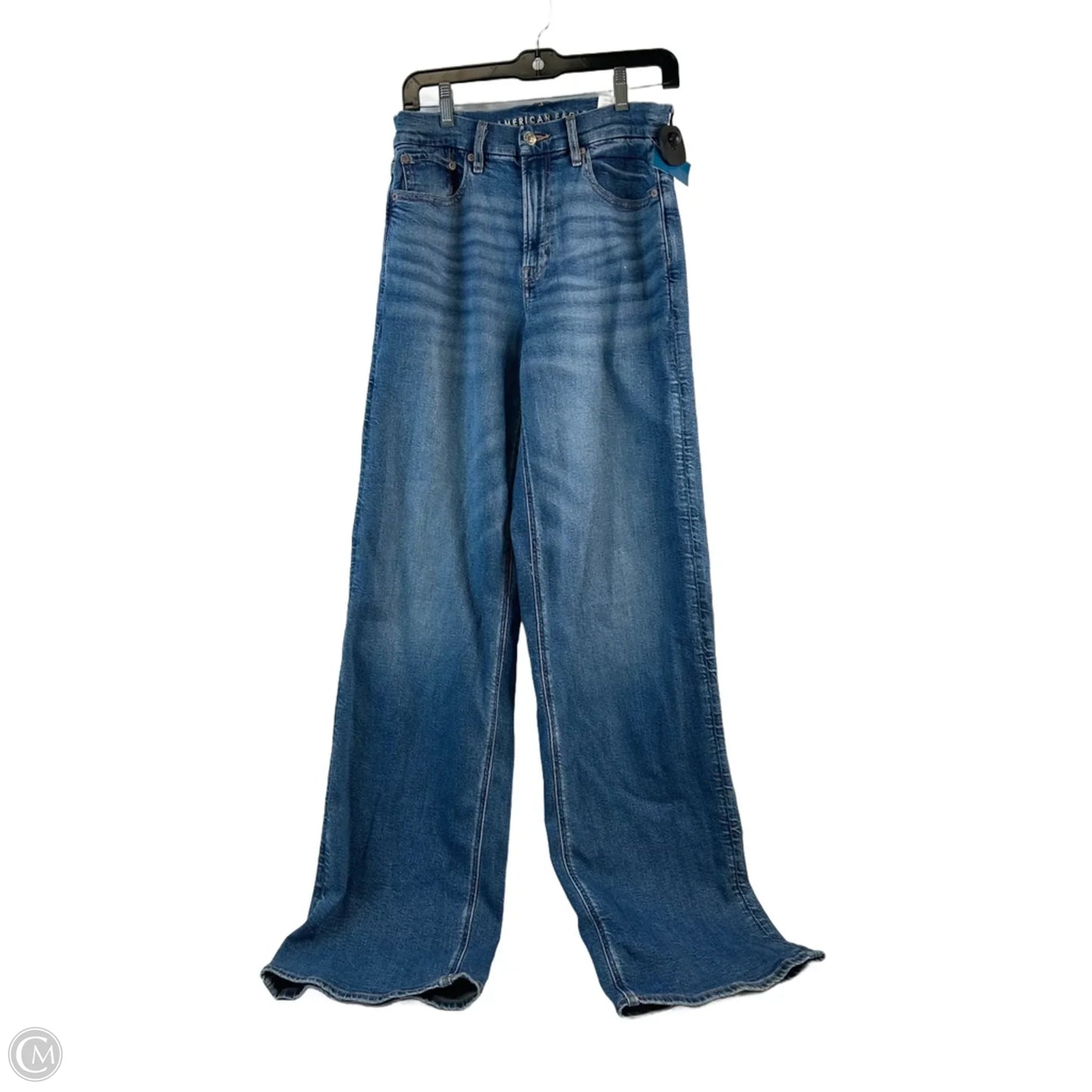 Jeans Straight By American Eagle In Blue Denim, Size: 6l