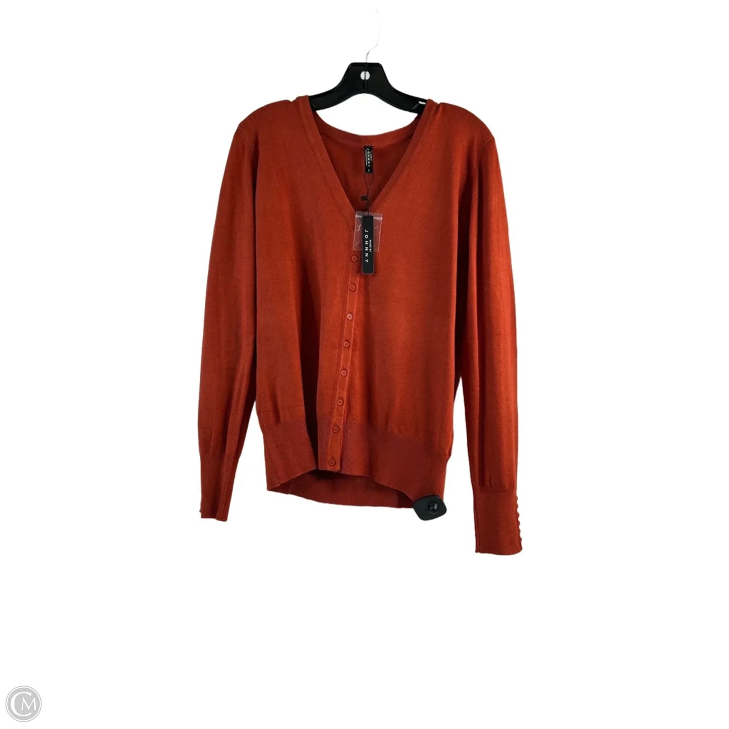 Cardigan By Clothes Mentor In Copper, Size: L