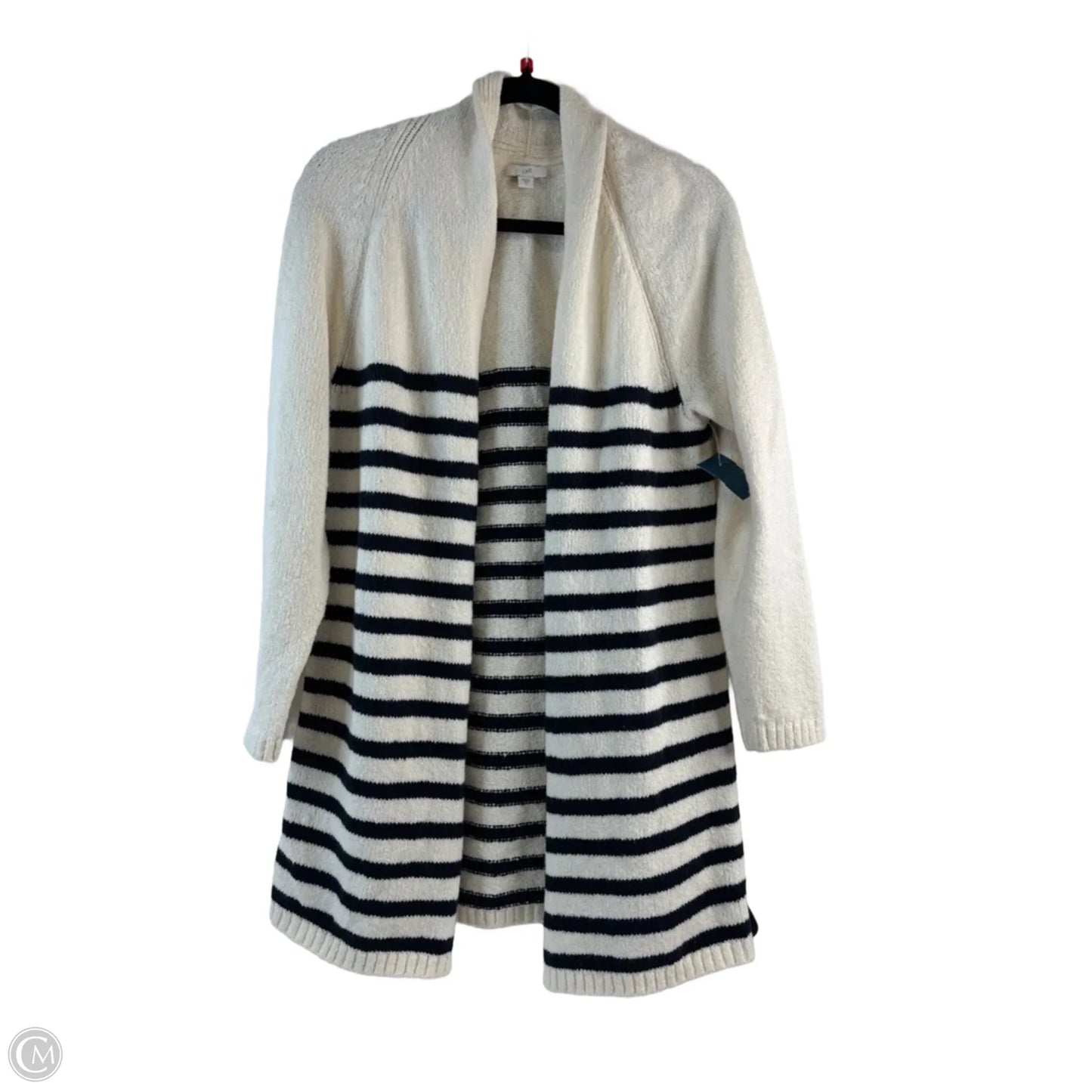 Sweater Cardigan By J. Jill In Black & Cream, Size: S